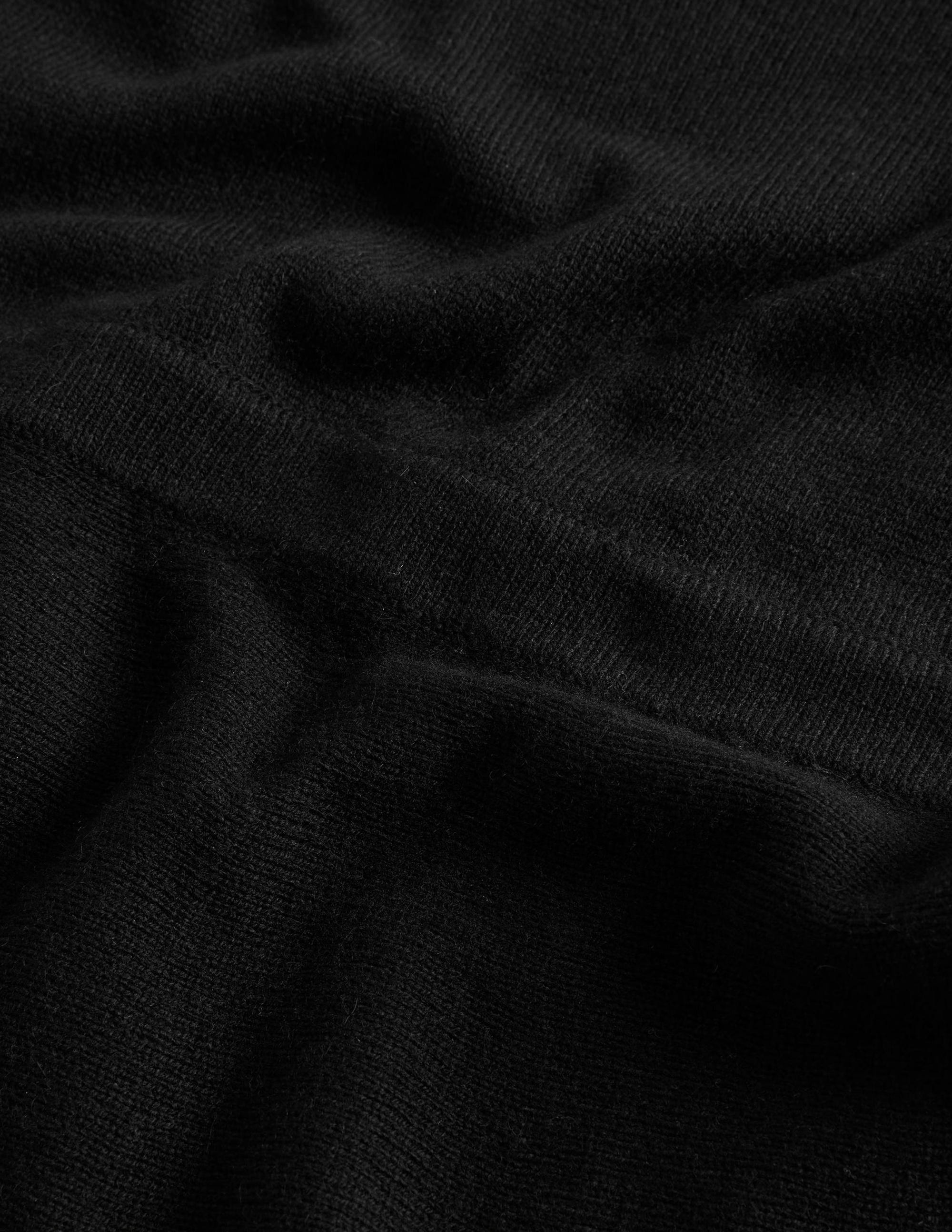Robe col carré en maille-Noir - Image 7