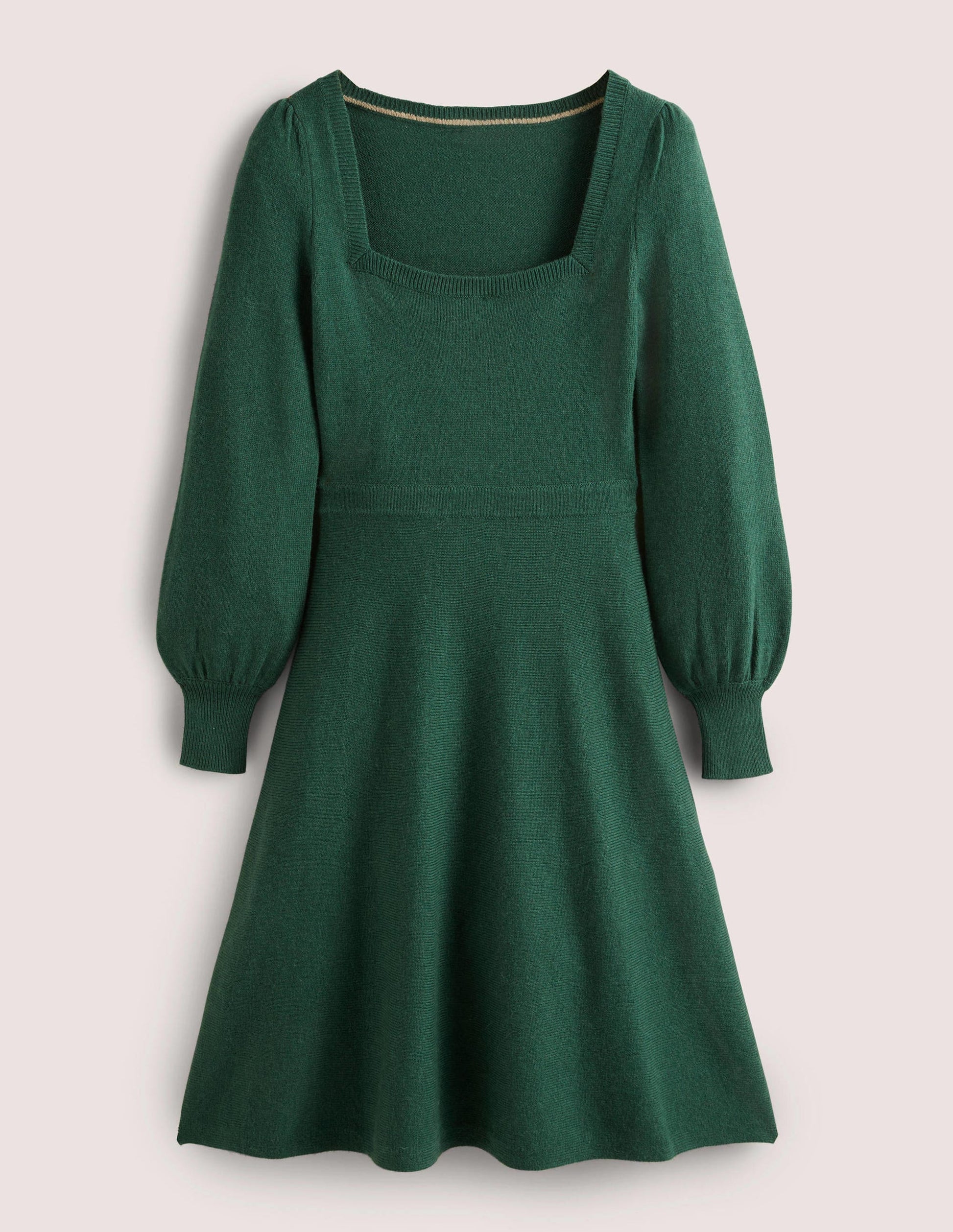 Strickkleid mit eckigem Ausschnitt-Trekking-Grün-5