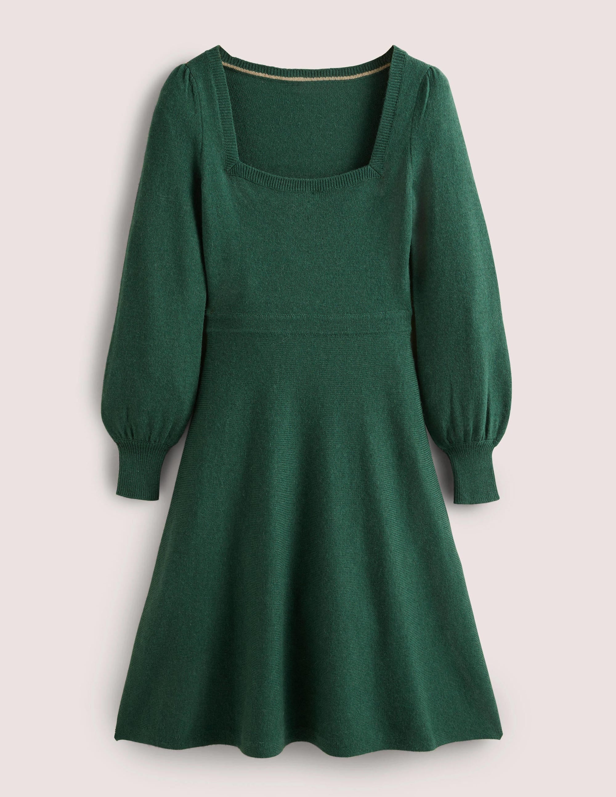 Strickkleid mit eckigem Ausschnitt-Trekking-Grün - Image 5
