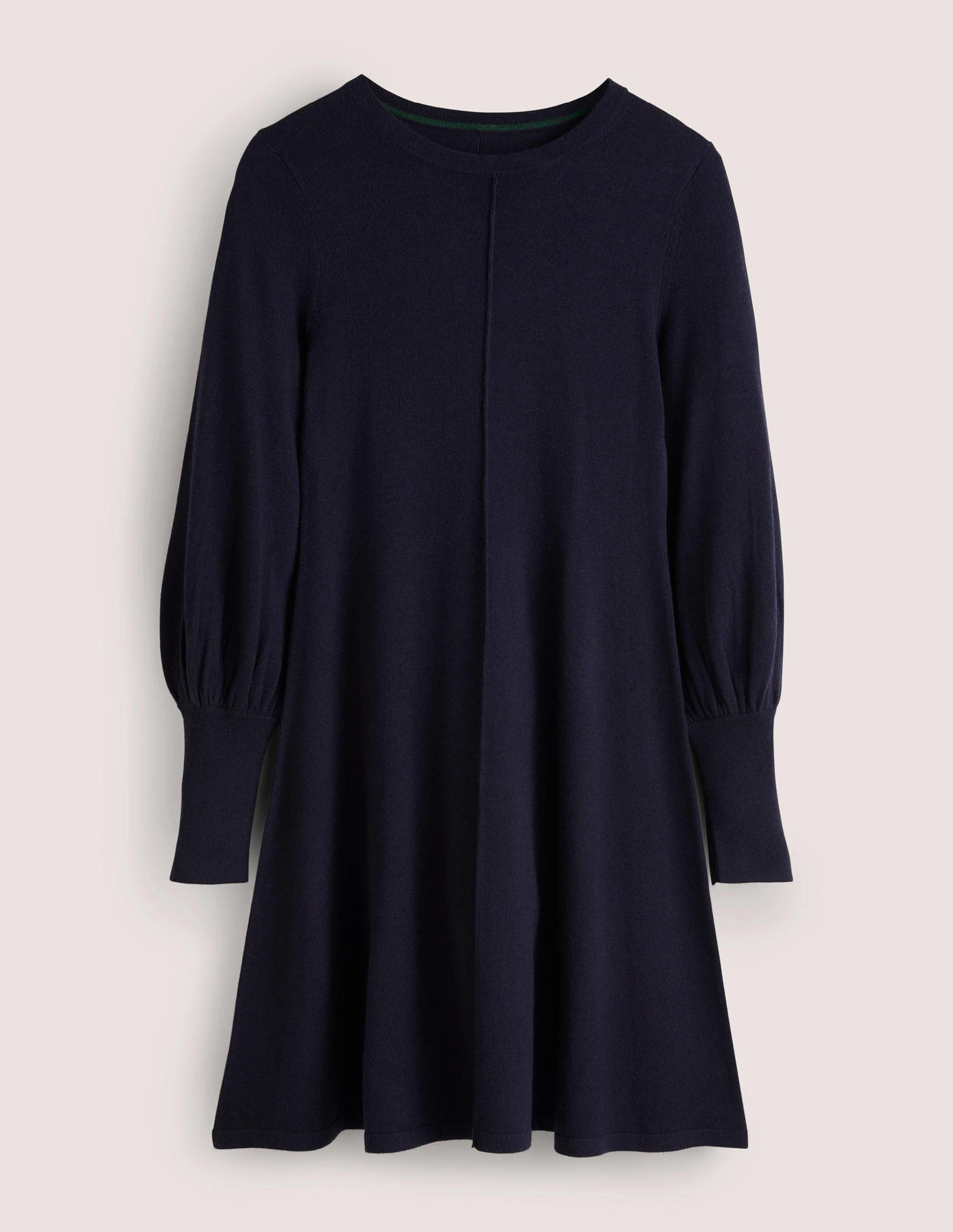 Mini-Strickkleid mit Ärmeldetail-Marineblau-5