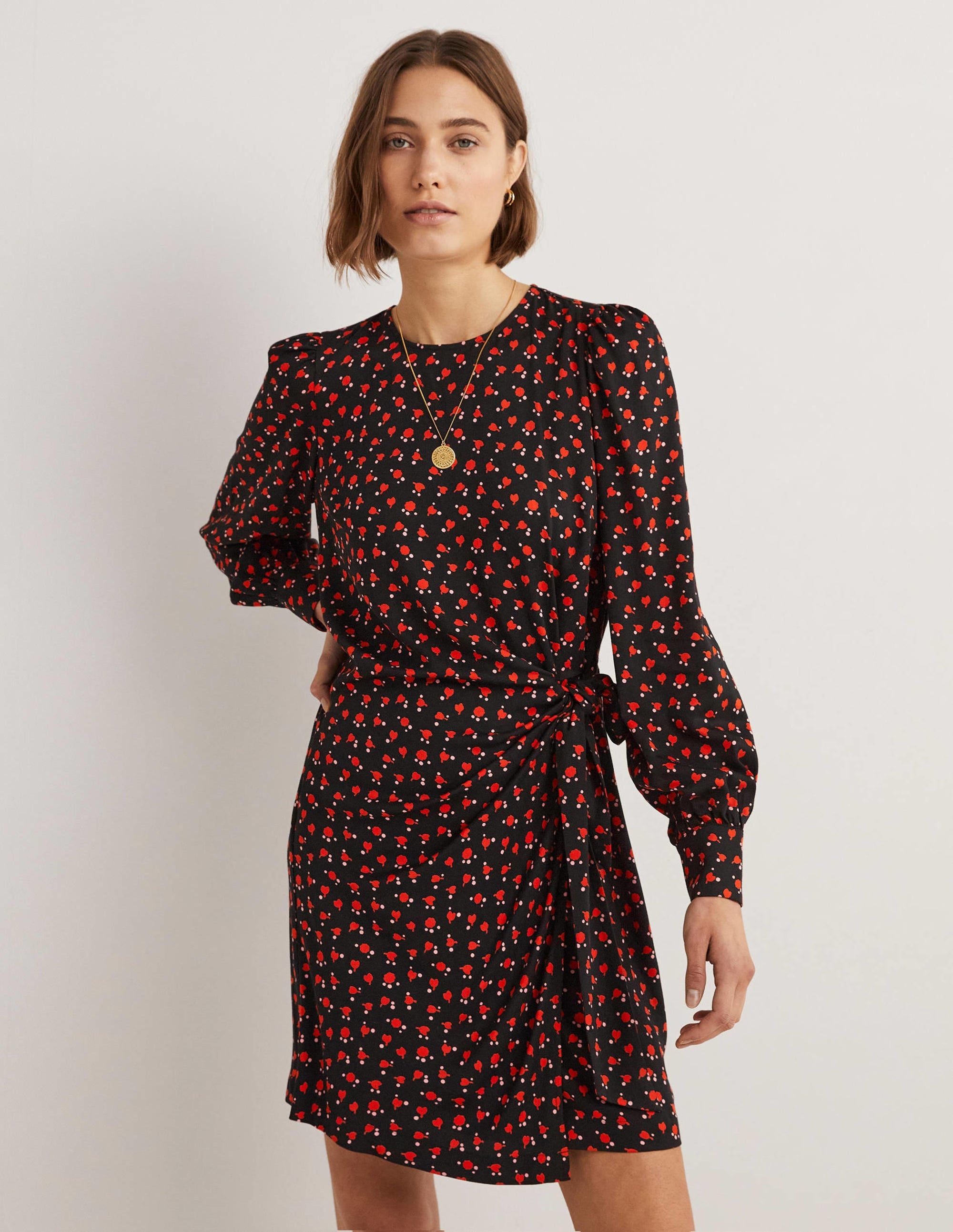 Mini-robe portefeuille-Rouge fusée, motif Tulip Charm - Image 1