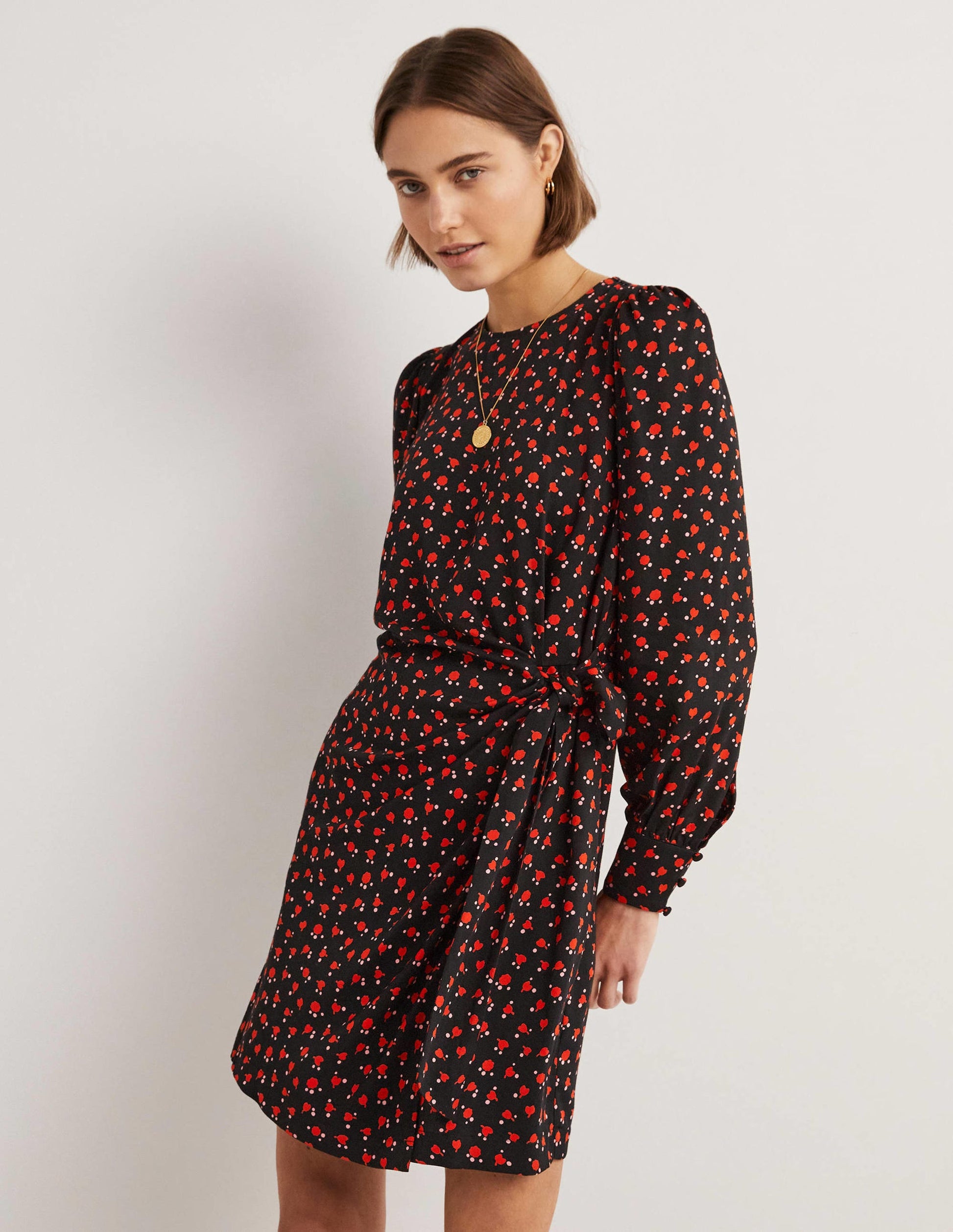 Mini-robe portefeuille-Rouge fusée, motif Tulip Charm-4