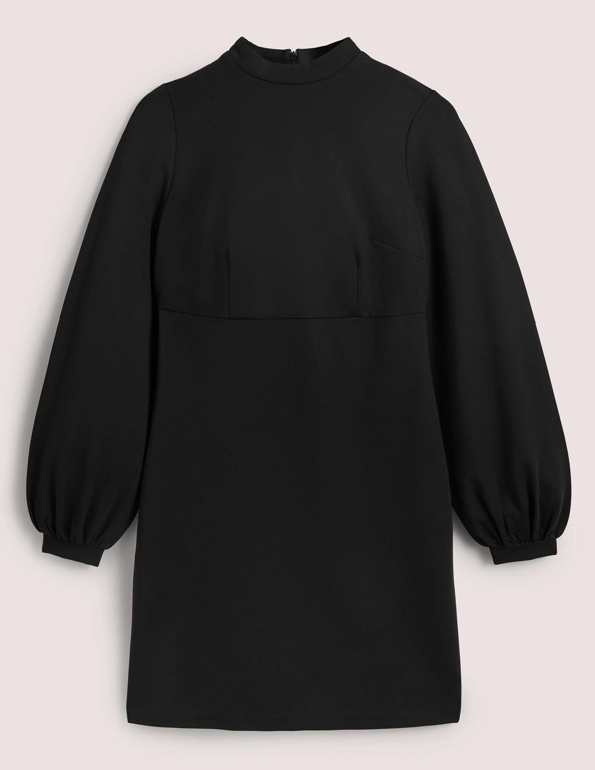 Jersey-Minikleid mit Blousonärmeln-Schwarz - Image 5