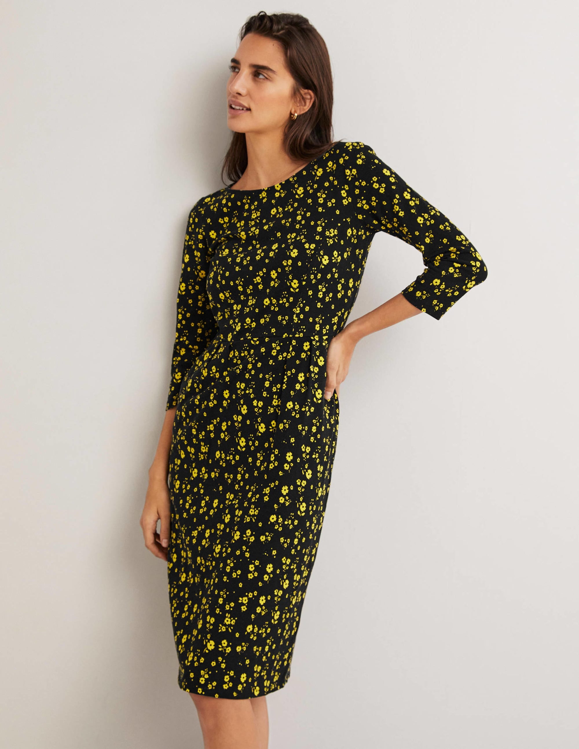 Penny Jerseykleid-Black, Floral Sprig - Image 4
