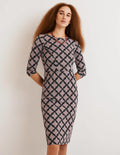 Robe Penny en jersey-Multi, motif Daisy Illusion Tile