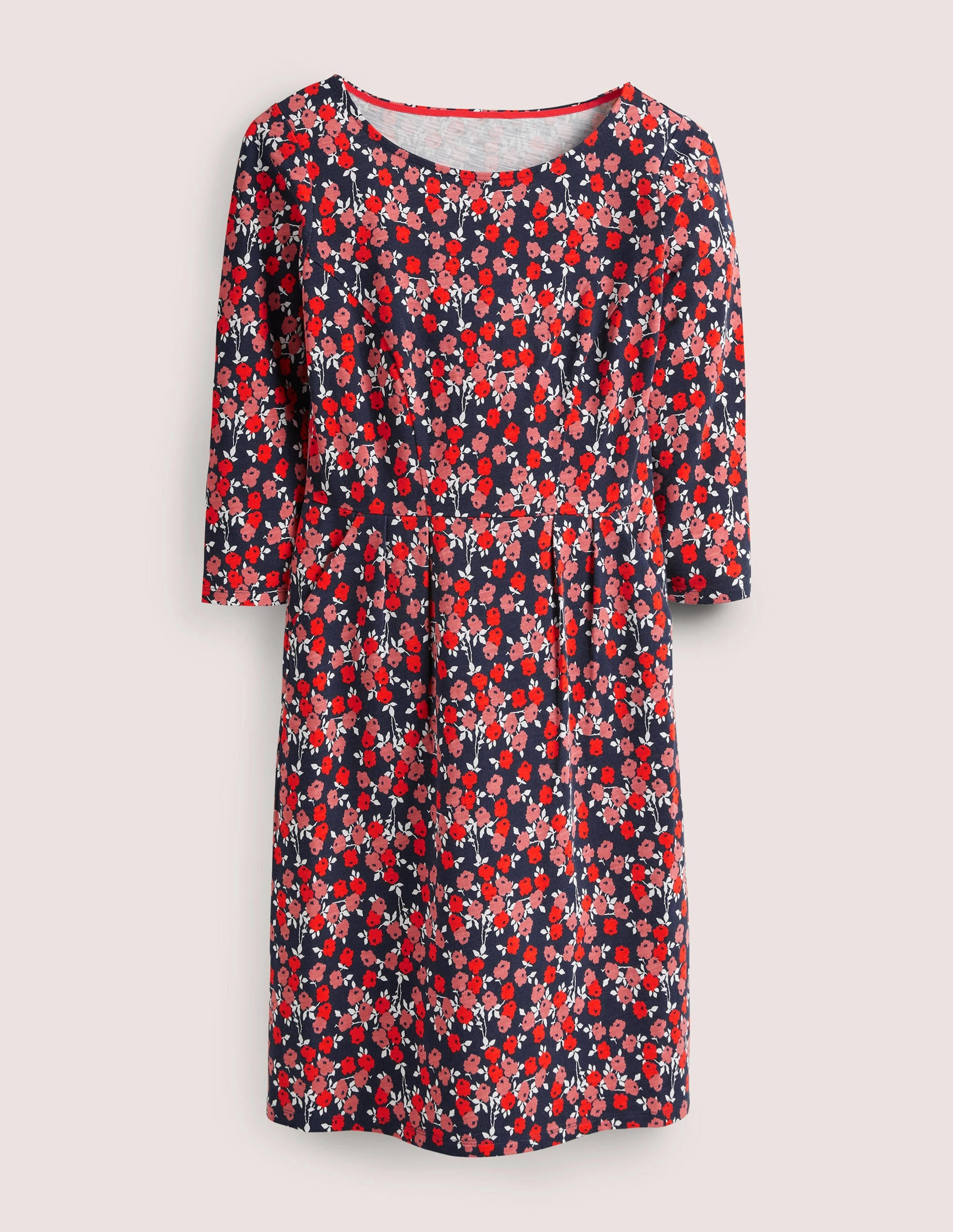 Robe Penny en jersey-Rouge cerise, motif Abstract Sprig - Image 5
