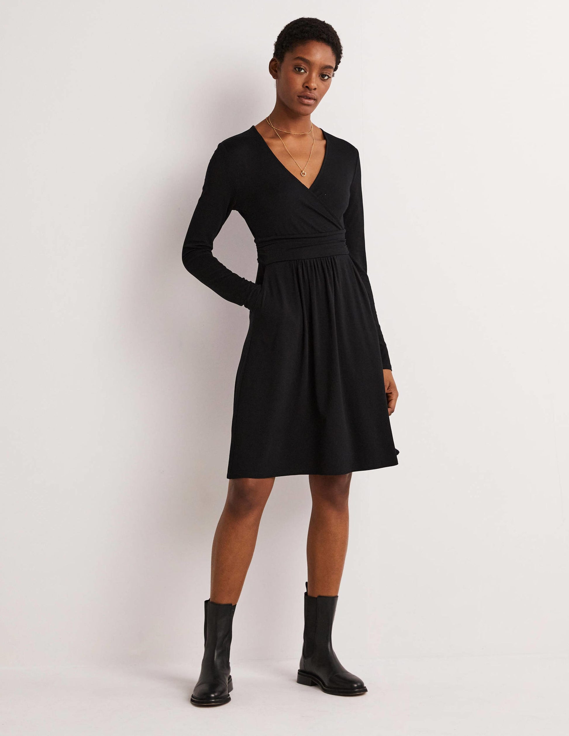 Layla Jerseykleid-Schwarz-5