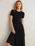 Lucinda Midikleid aus Jersey-Schwarz