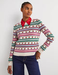 Reindeer Fair Isle Christmas Jumper-Fair-Isle-Muster mit Rentieren