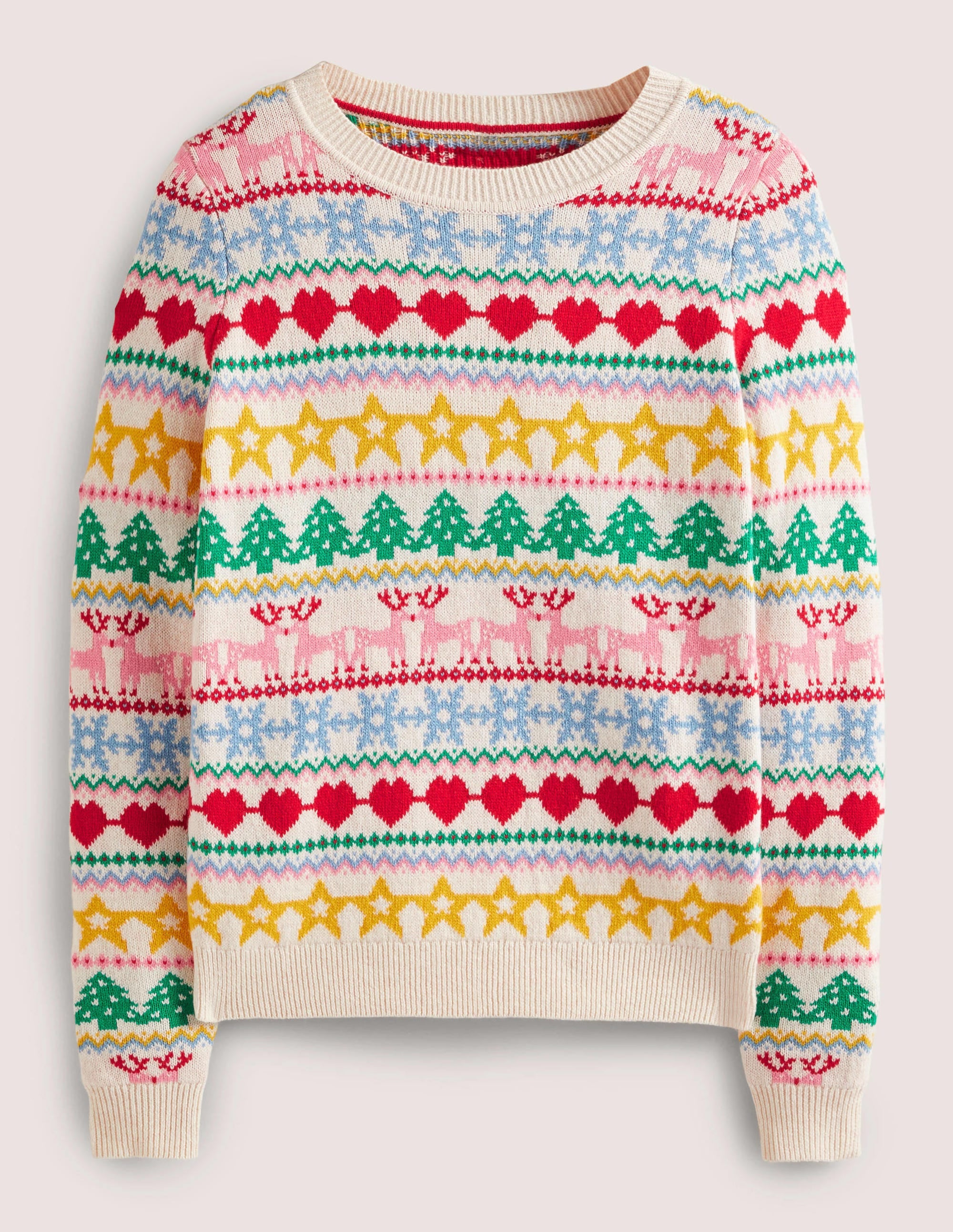 Festive Fair Isle Christmas Jumper-Bunt, Weihnachtliches Fair-Isle-Muster - Image 8