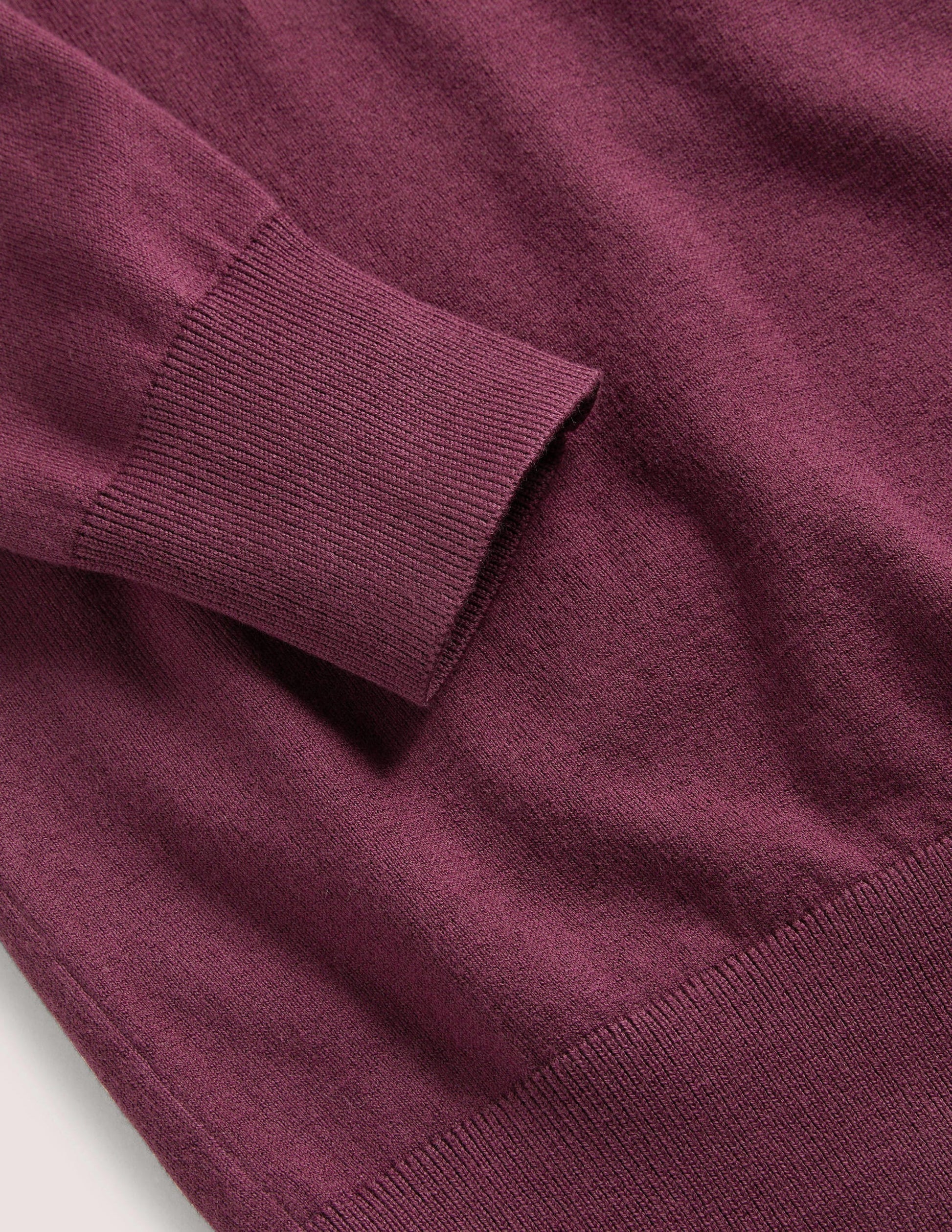 Cotton Crew Neck Jumper-Berry-6