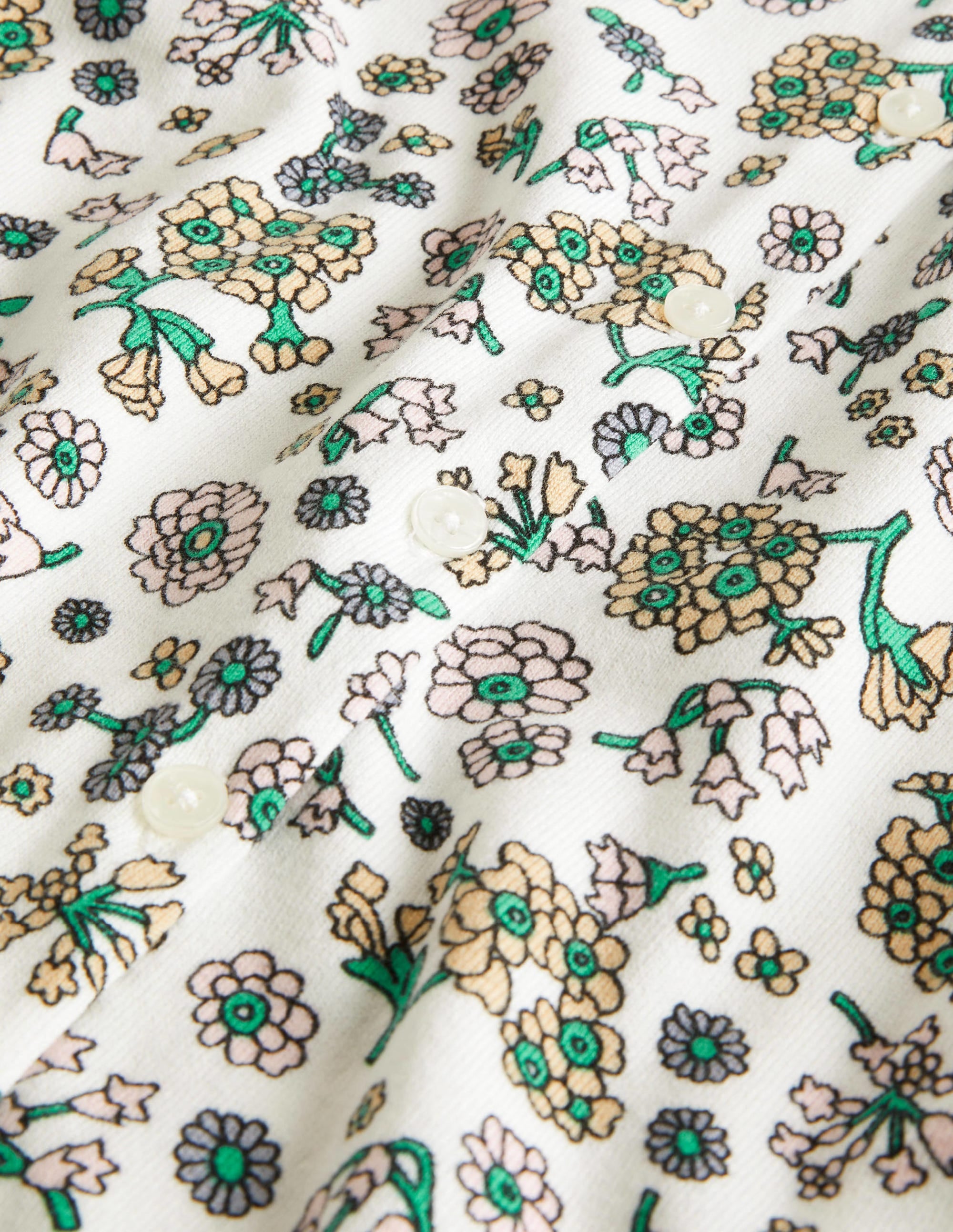 Cardigan en coton-Ivoire, motif Ditsy Charm - Image 6