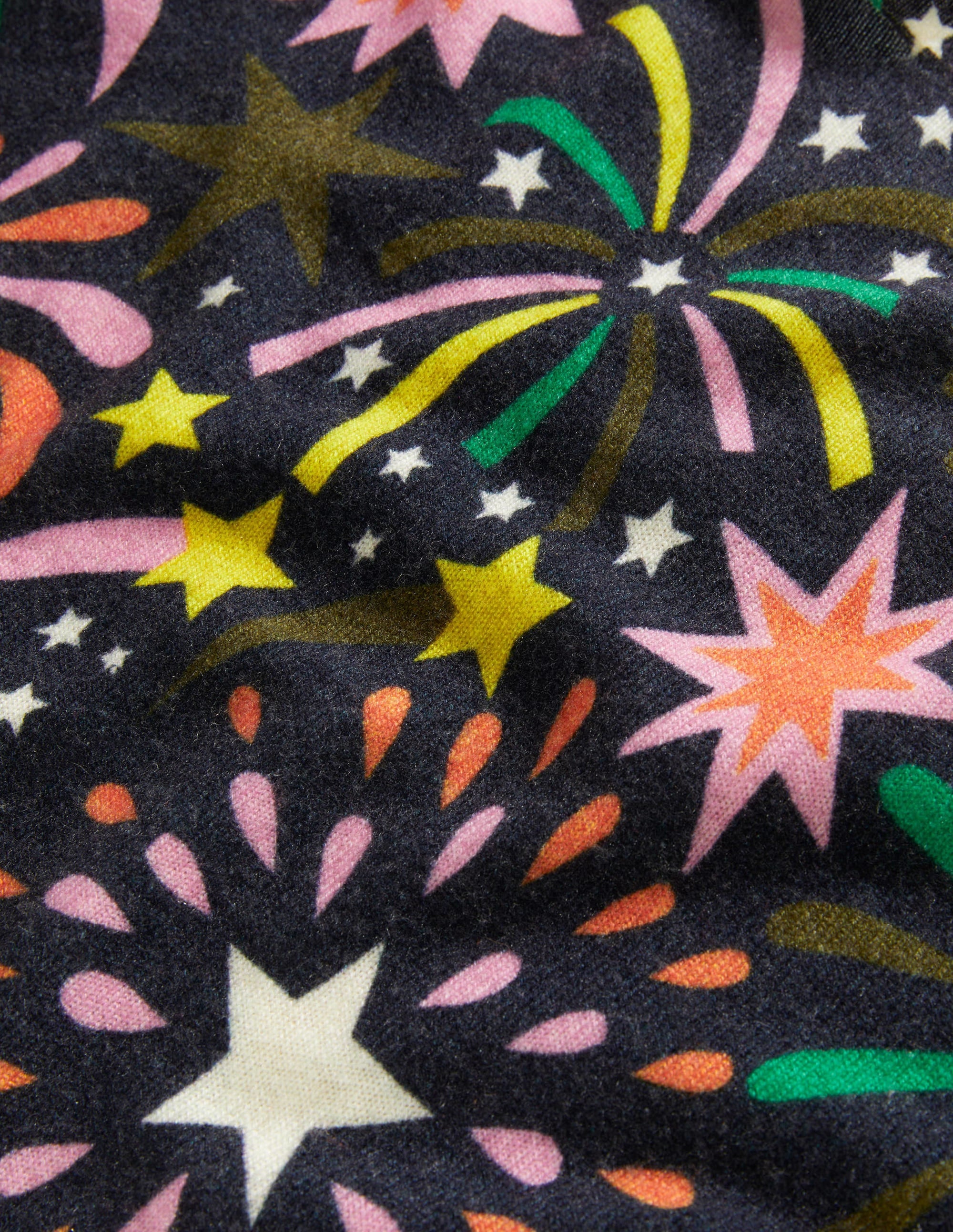Margot Cashmere Jumper-French Navy, Firework Bloom - Image 7