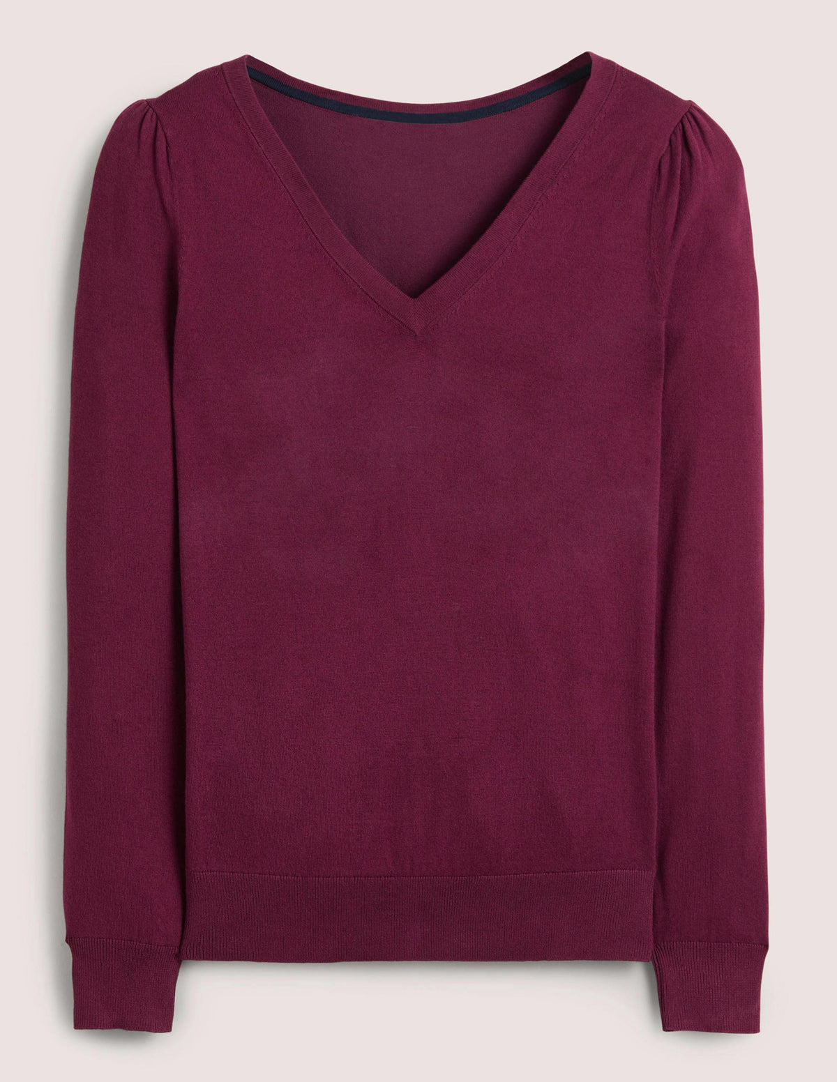 Baumwollpullover mit V-Ausschnitt-Beere - Image 7