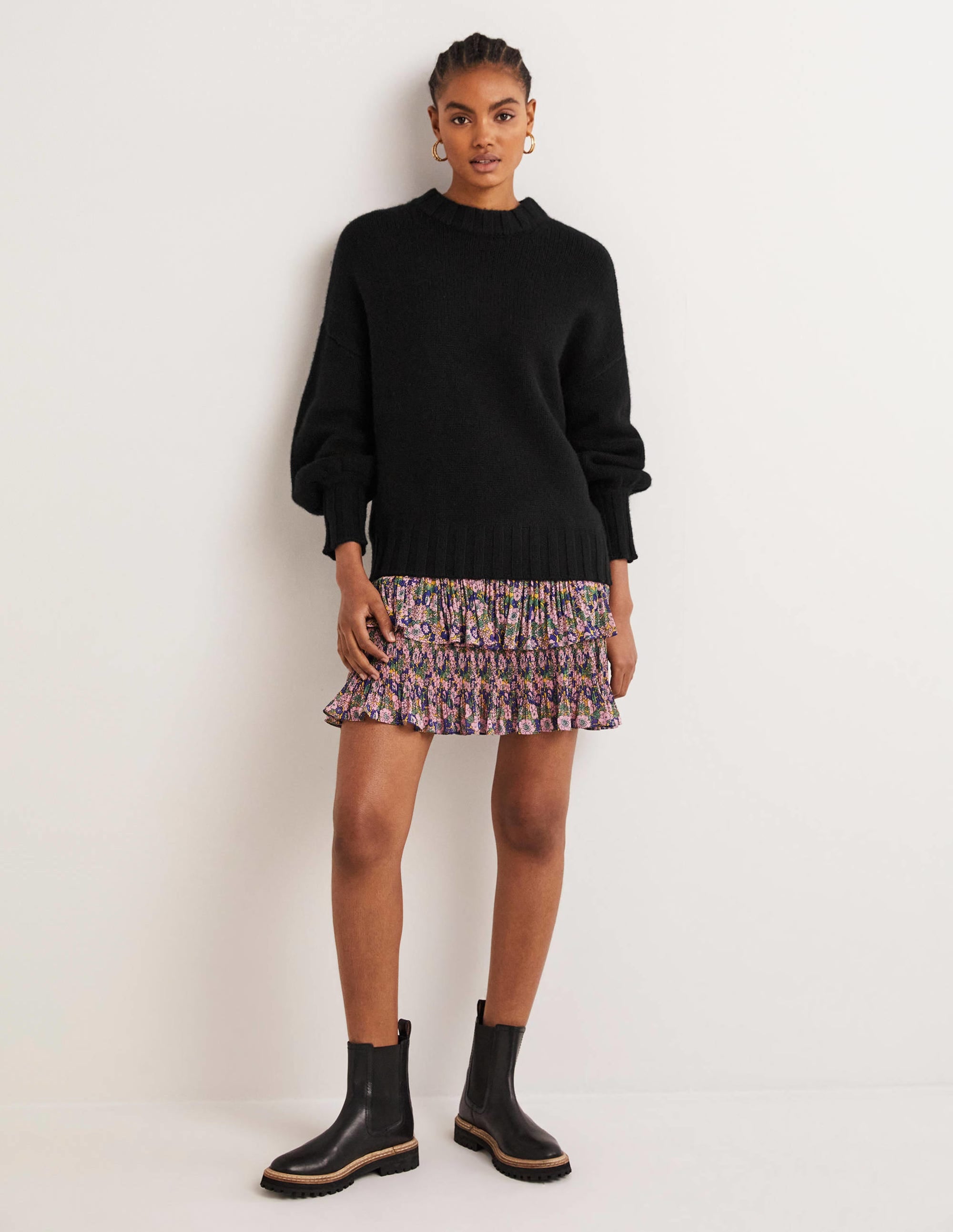 Grobstrickpullover aus Kaschmir-Schwarz - Image 4