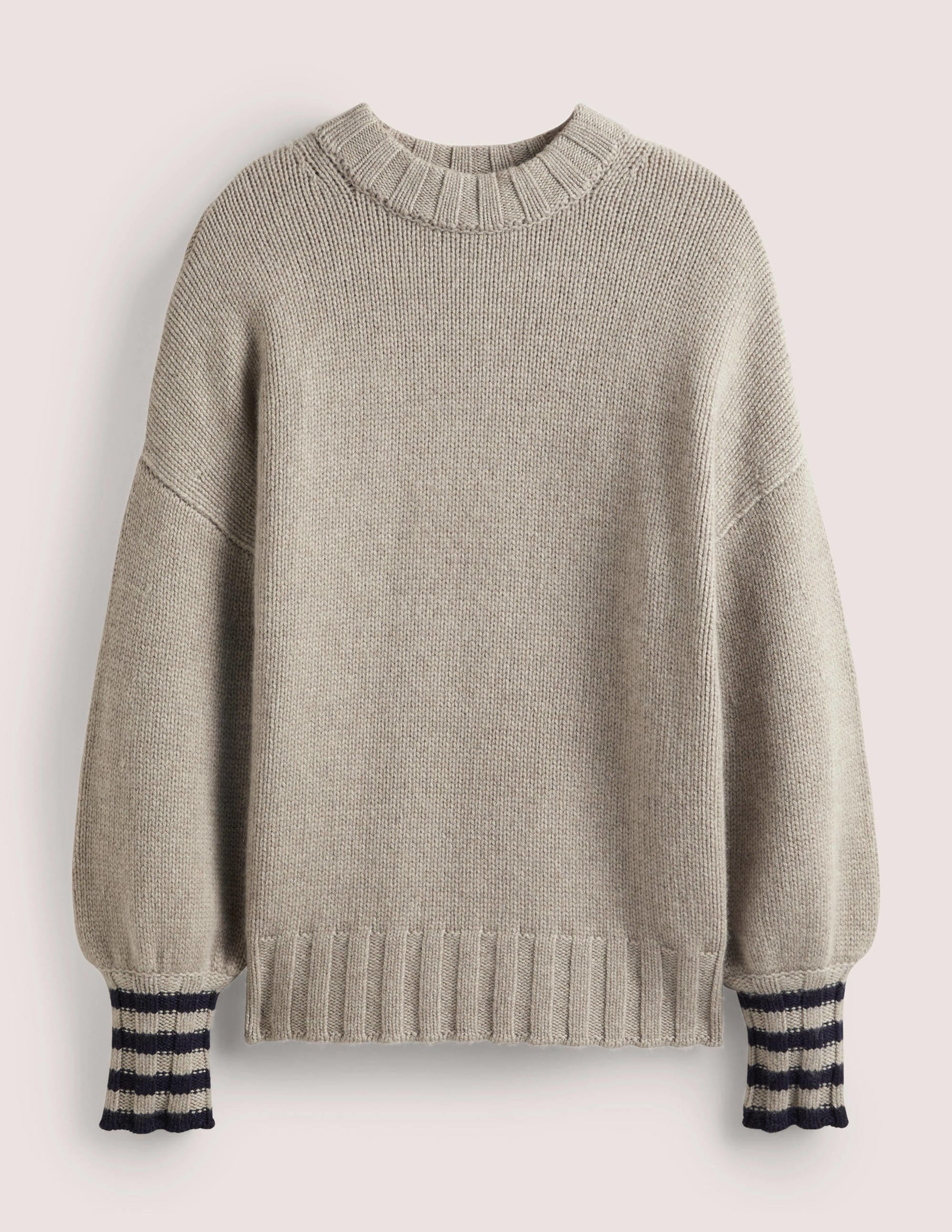 Pull en cachemire épais-Taupe chiné - Image 5