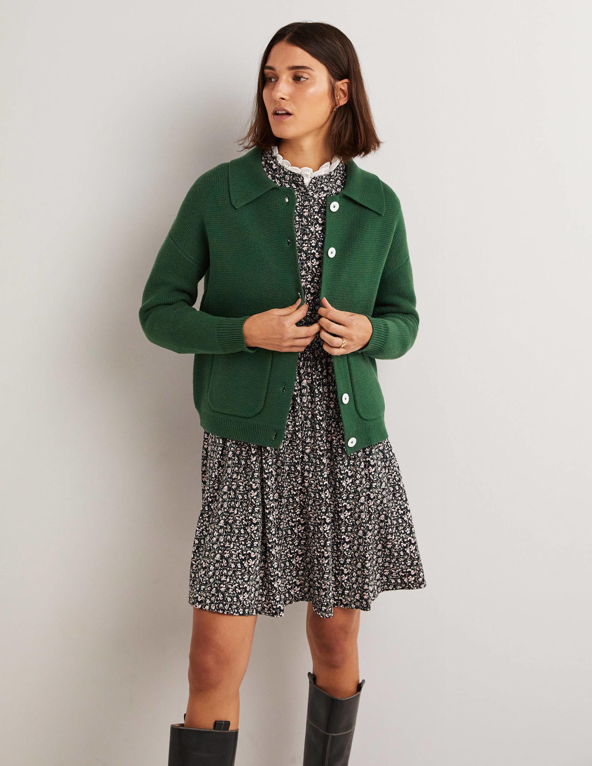 Gilet Charlotte-Vert chasseur - Image 4