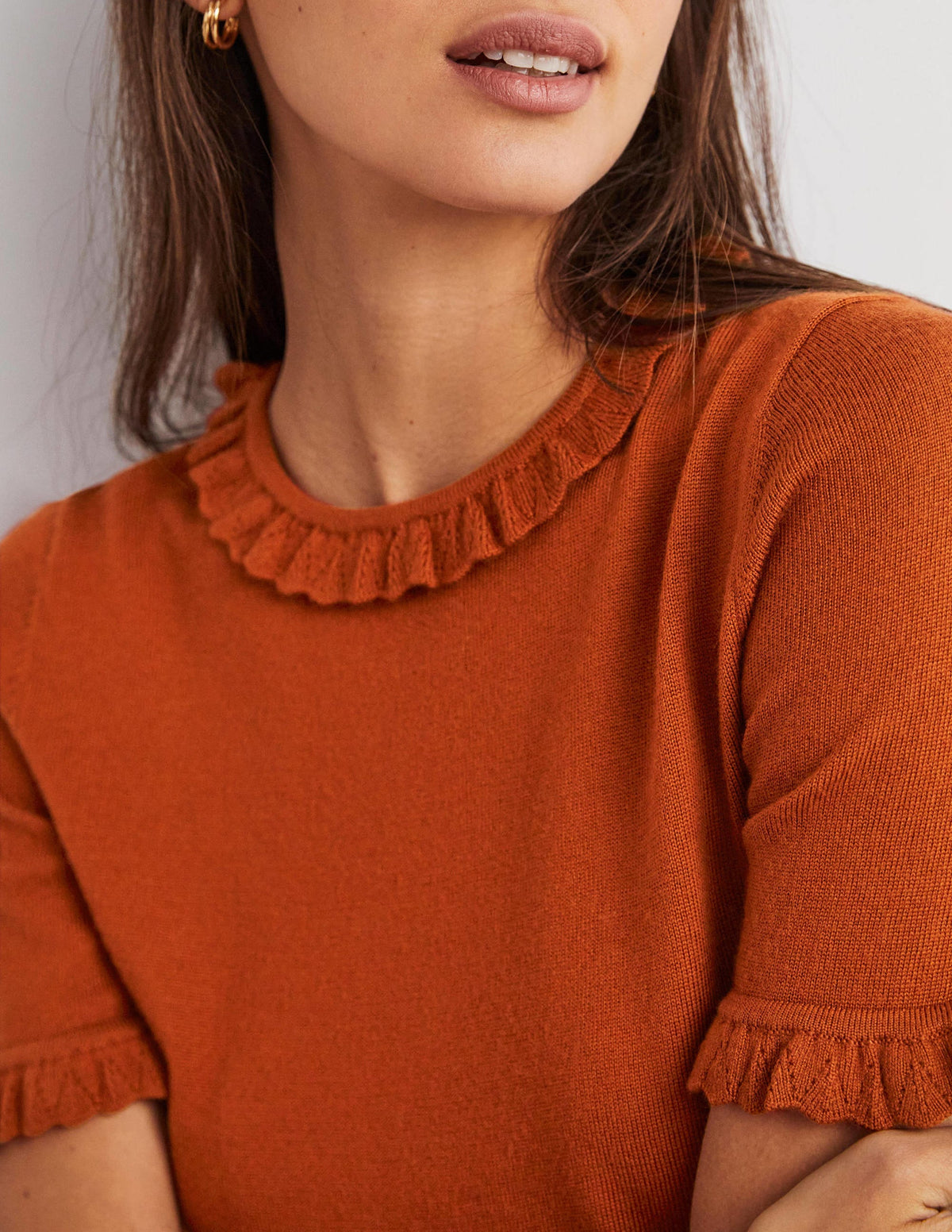 Merino-Strickoberteil-Rostrot - Image 2
