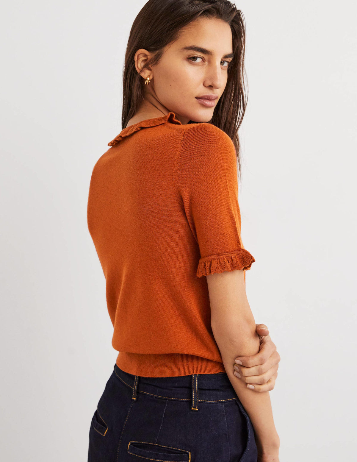 Merino-Strickoberteil-Rostrot - Image 3