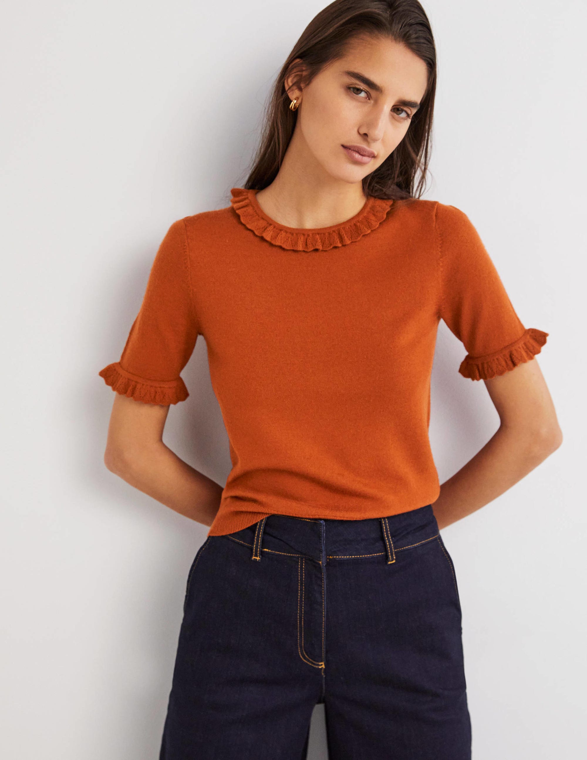 Merino-Strickoberteil-Rostrot - Image 4