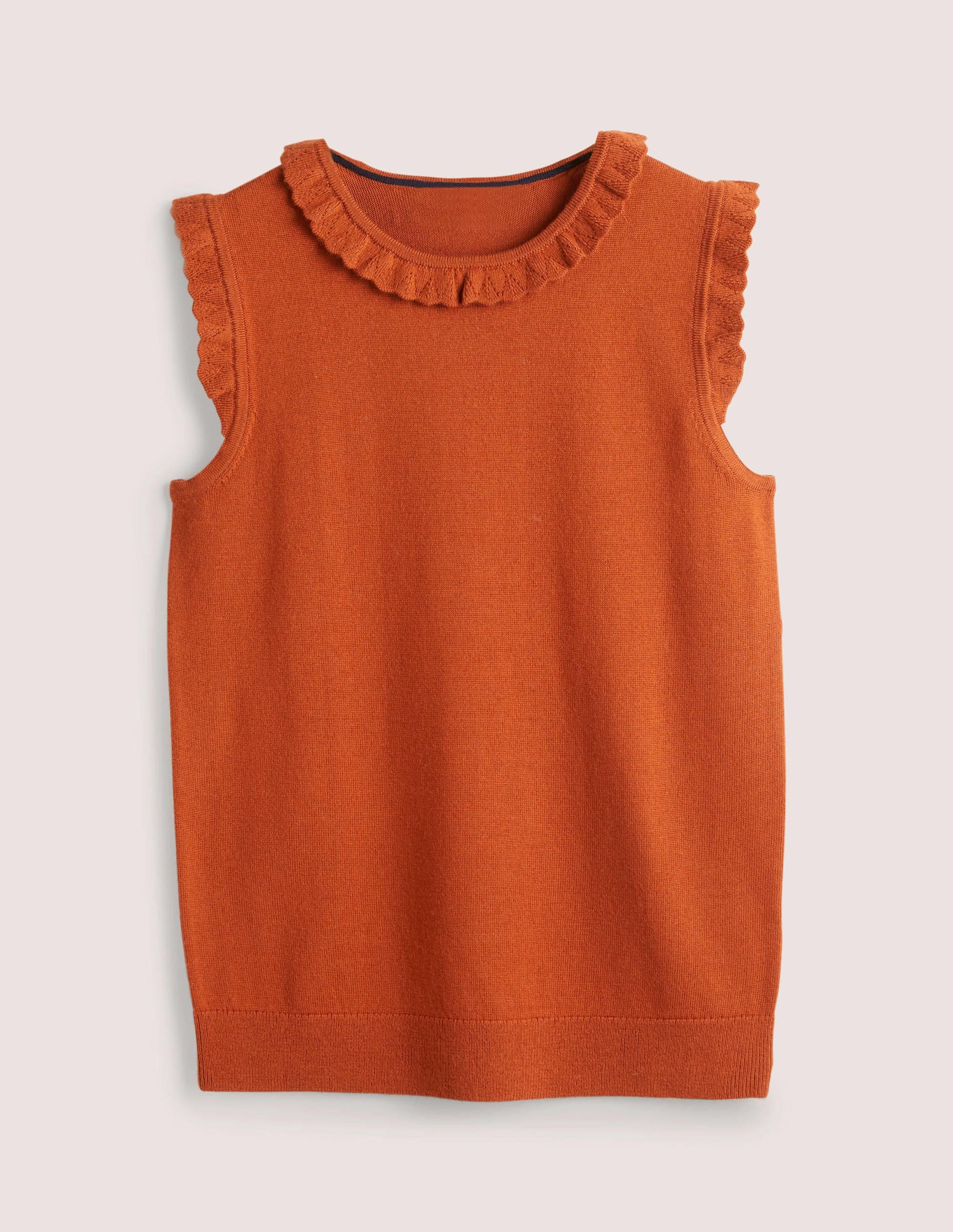 Merino Knitted Tank Top-Rust - Image 5