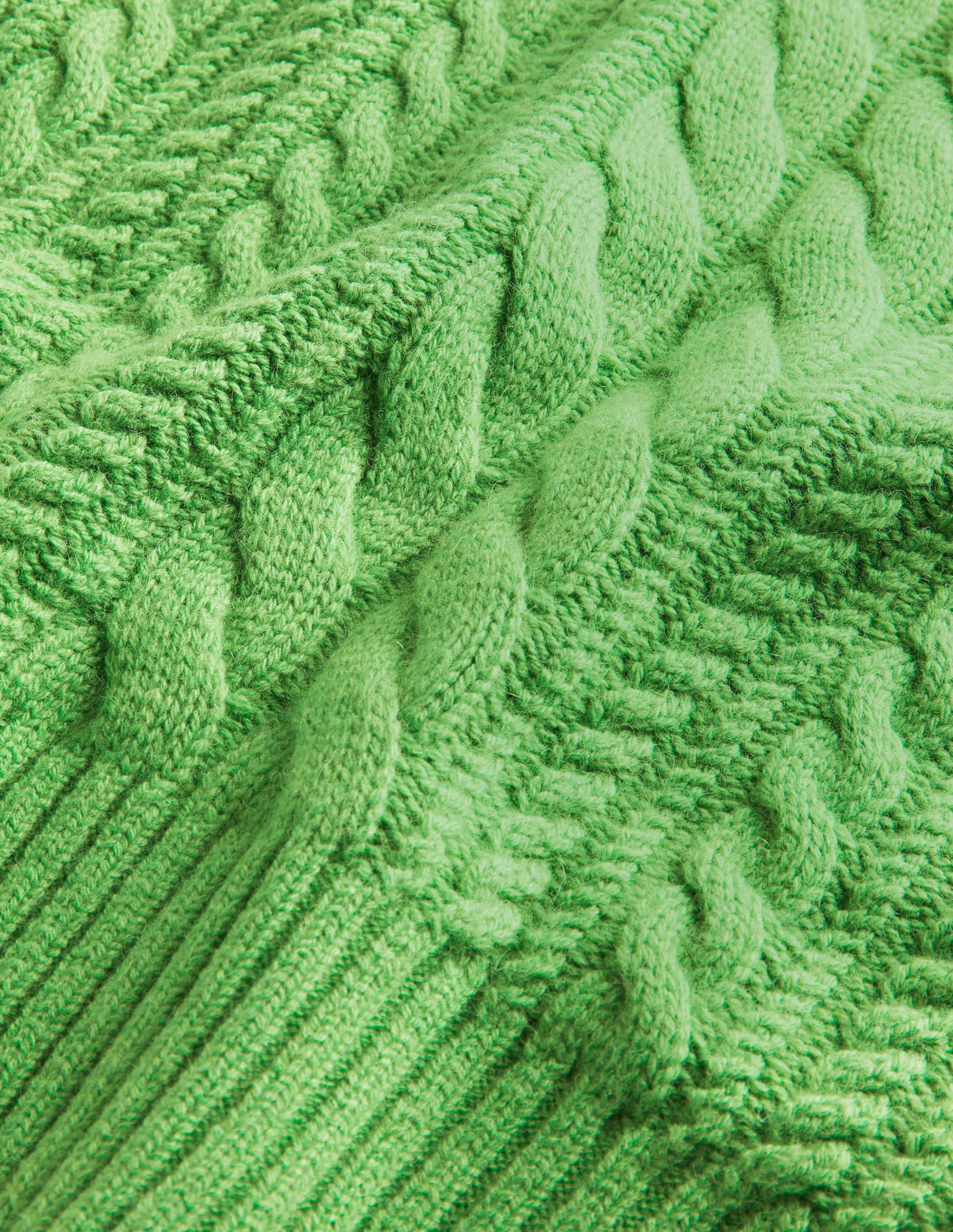 Pullover mit Zopfstrickmuster-Leguangrün-7