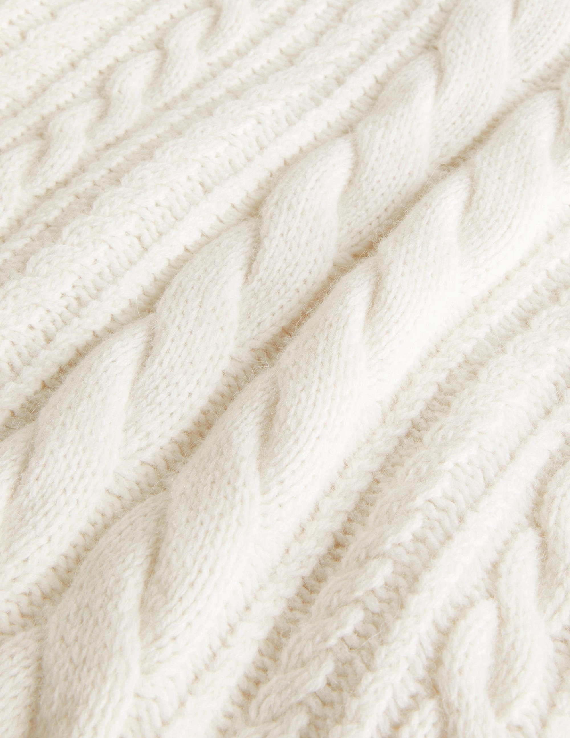 Pullover mit Zopfstrickmuster-Naturweiß - Image 6