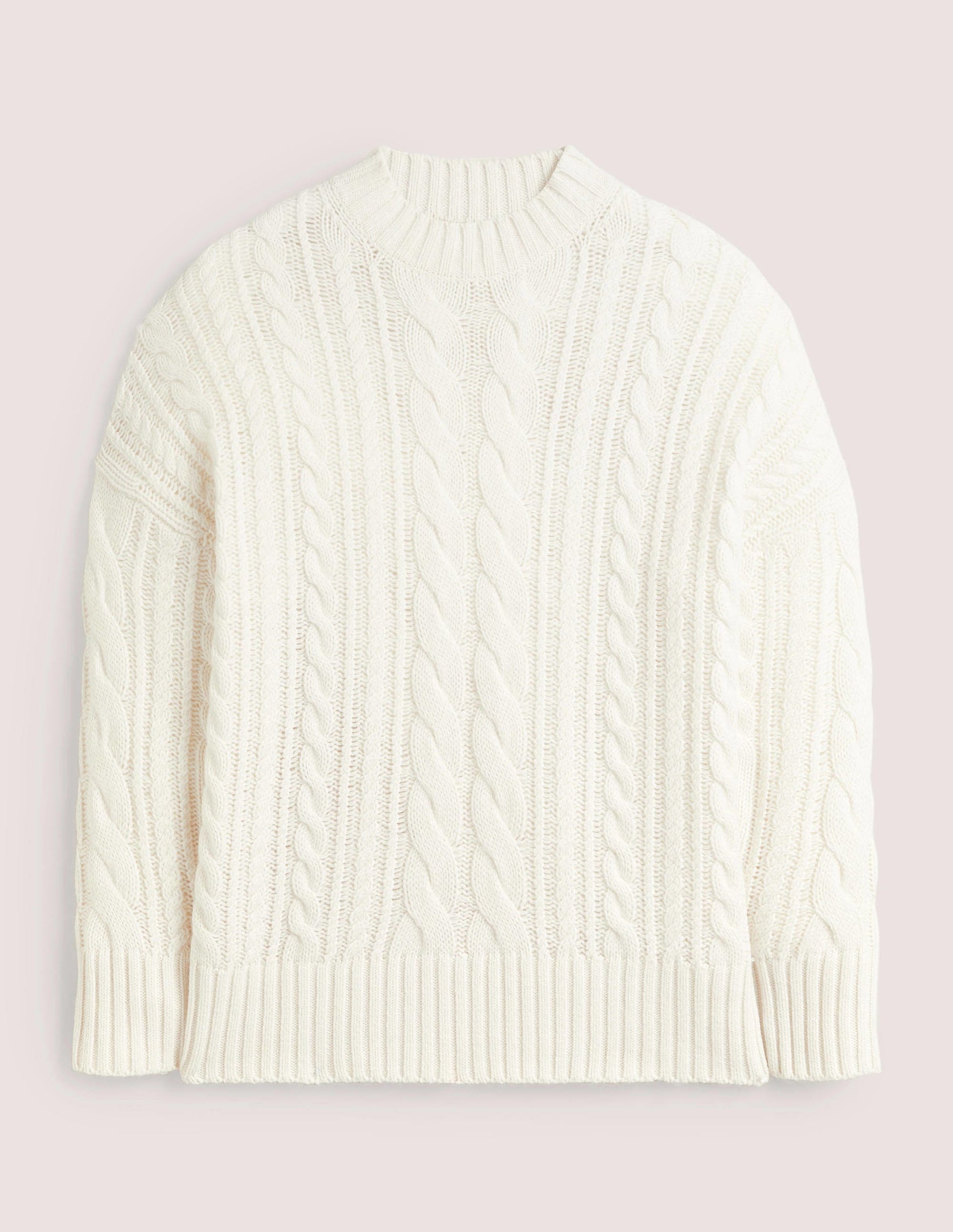Pullover mit Zopfstrickmuster-Naturweiß-7