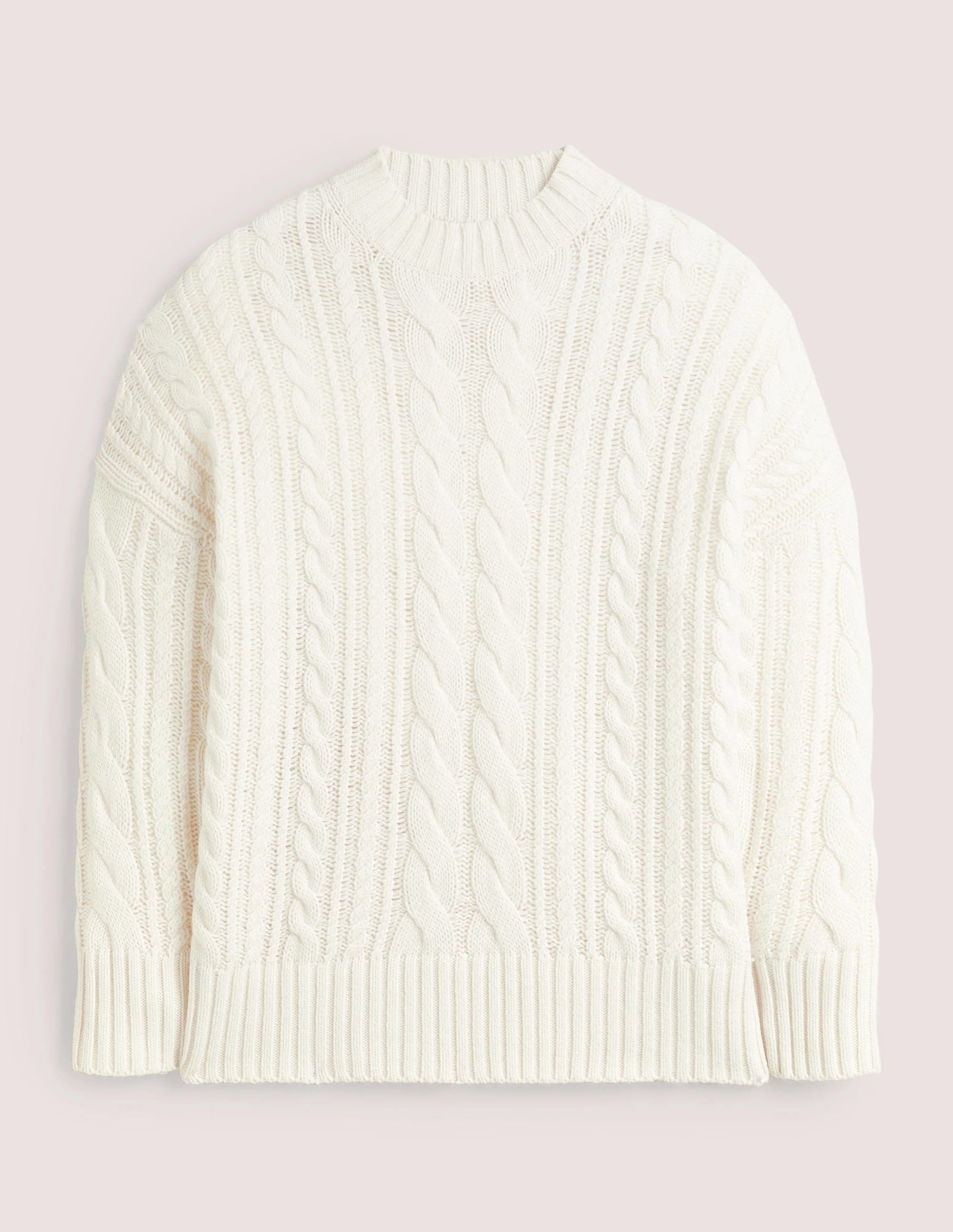 Pullover mit Zopfstrickmuster-Naturweiß - Image 7