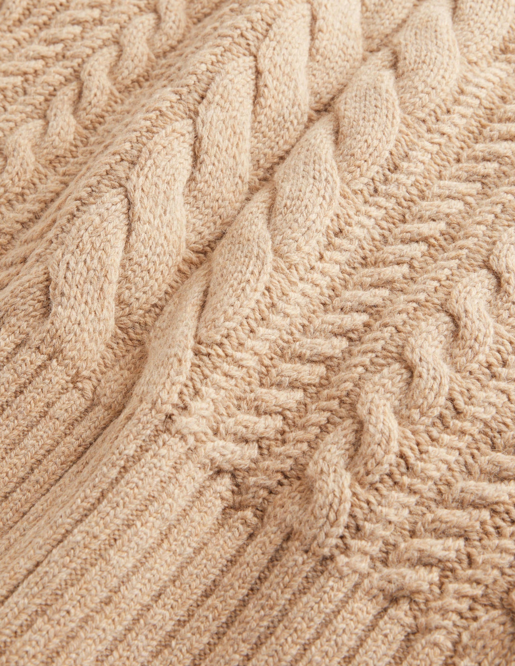 Pullover mit Zopfstrickmuster-Mausbraun Melange-5