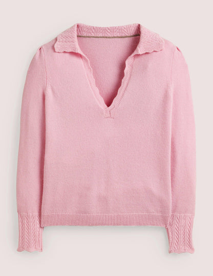 Kaschmirpullover mit Kragendetail-Cameo-Rosa-6