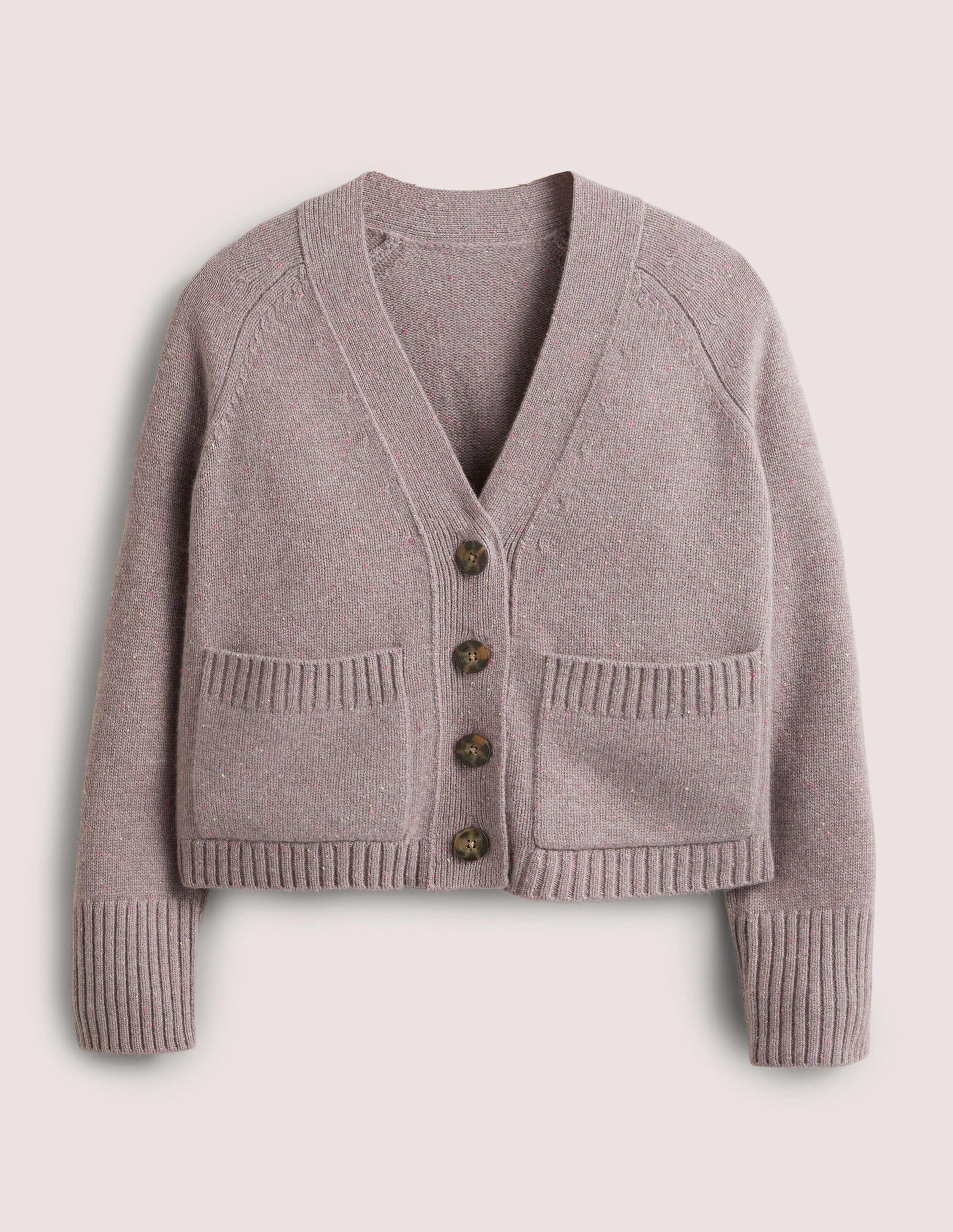 Gilet côtelé en cachemire-Gris, motif Nep multi - Image 6