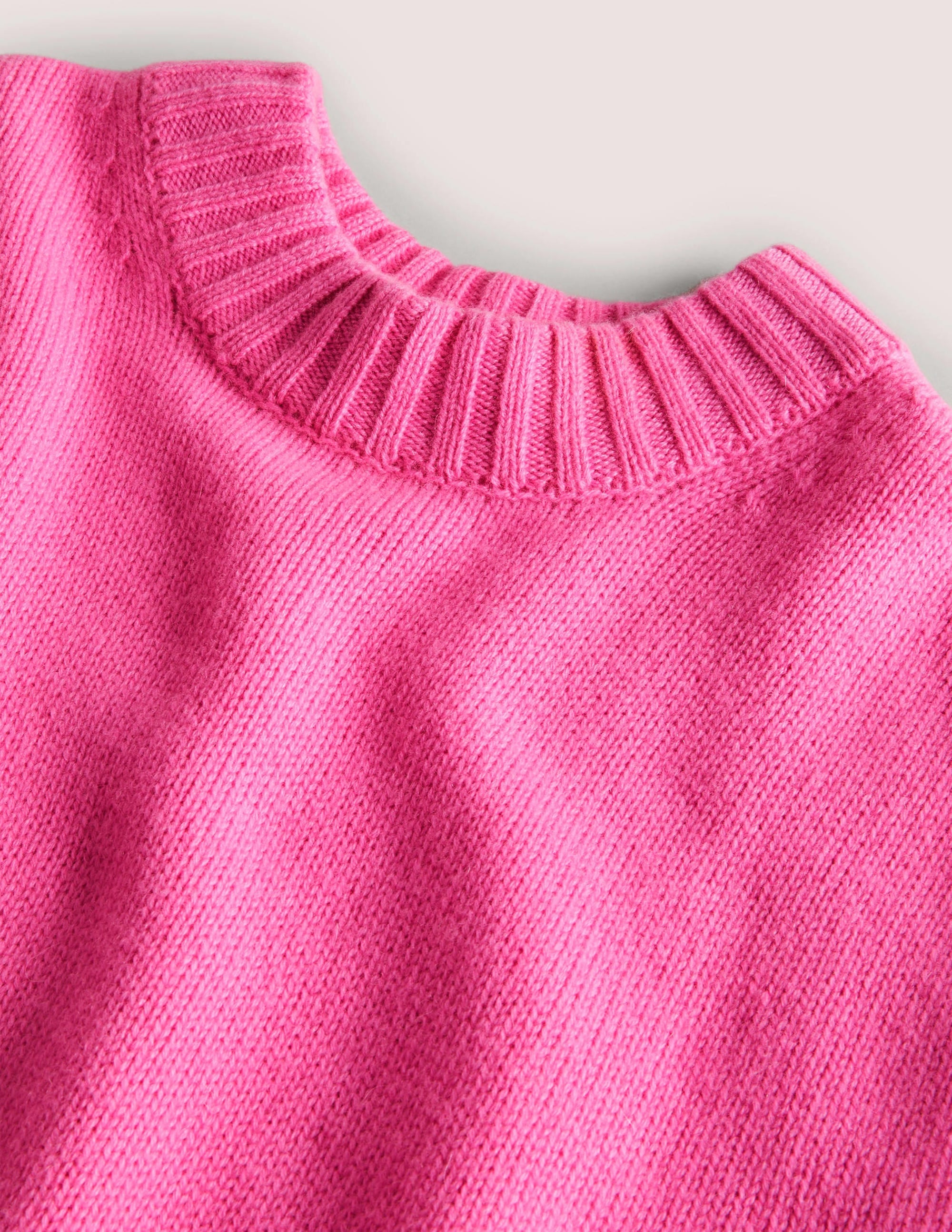 Chunky Cashmere Crew Neck Tank-Cherry Blossom Melange - Image 9