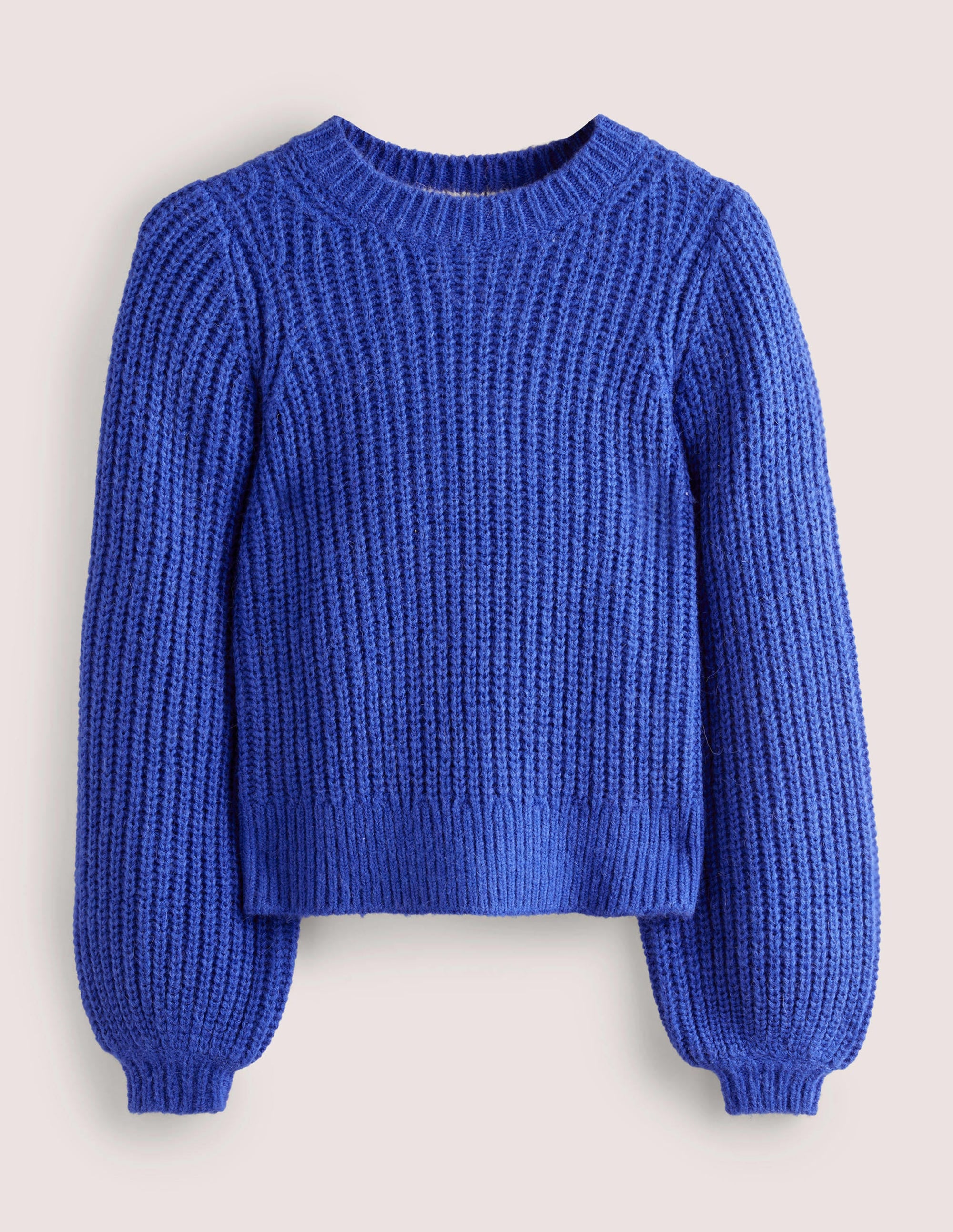 Pullover aus Grobrippstrick-Kobaltblau - Image 7