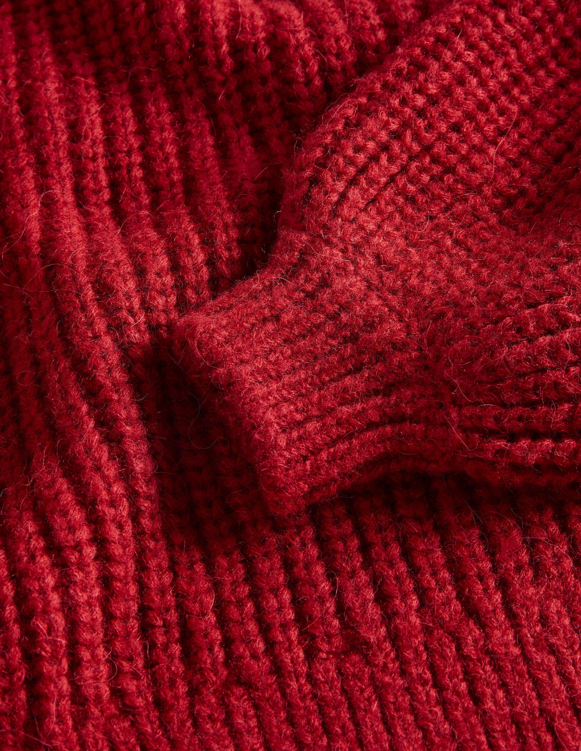 Pull côtelé épais-Rouge rubis-8