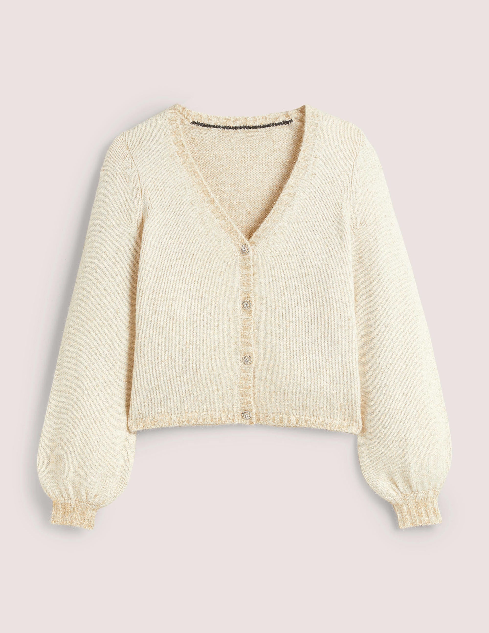 Gilet duveteux métallisé-Ivoire, doré - Image 6