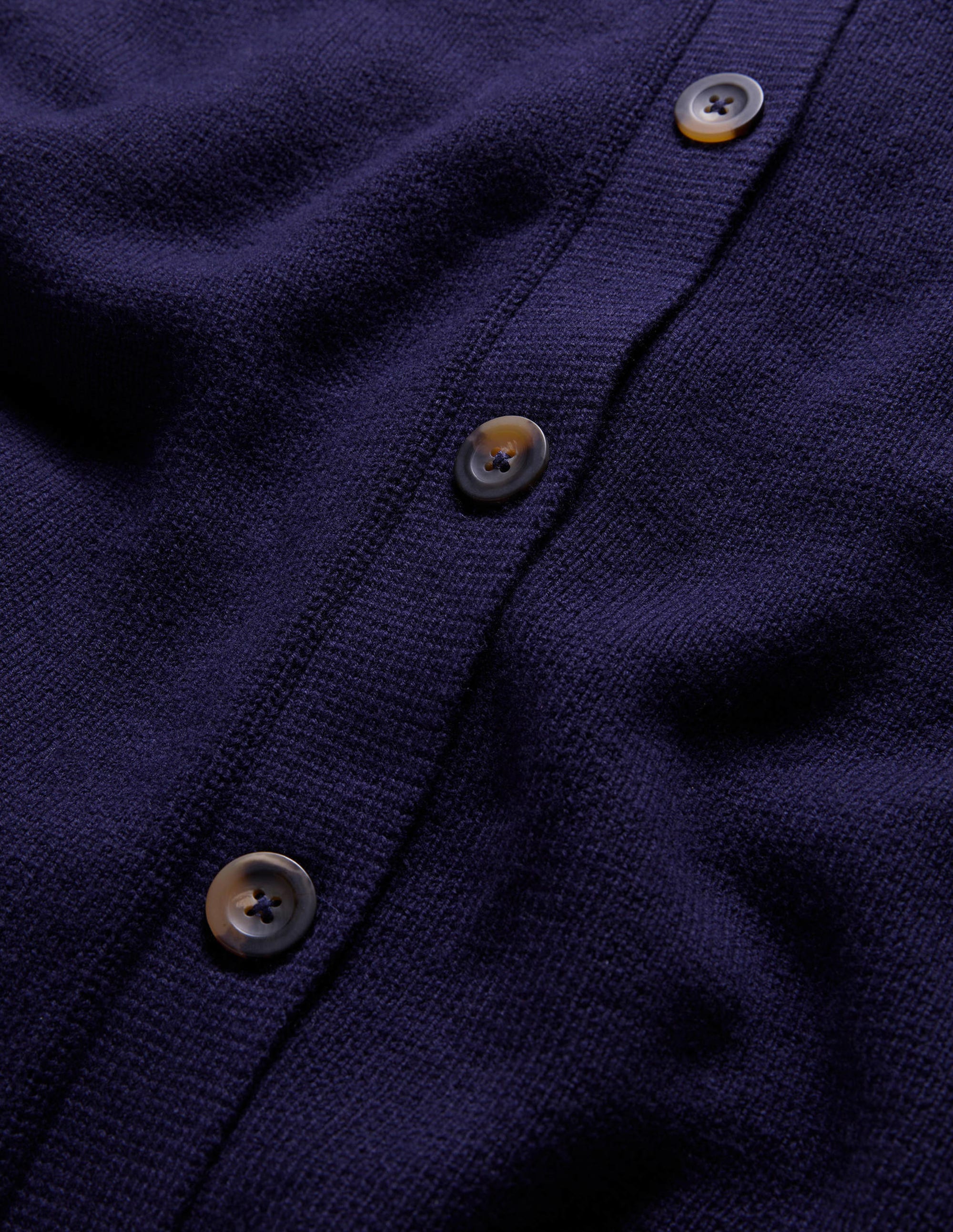 Langer Cardigan im Cape-Stil-Marineblau - Image 7