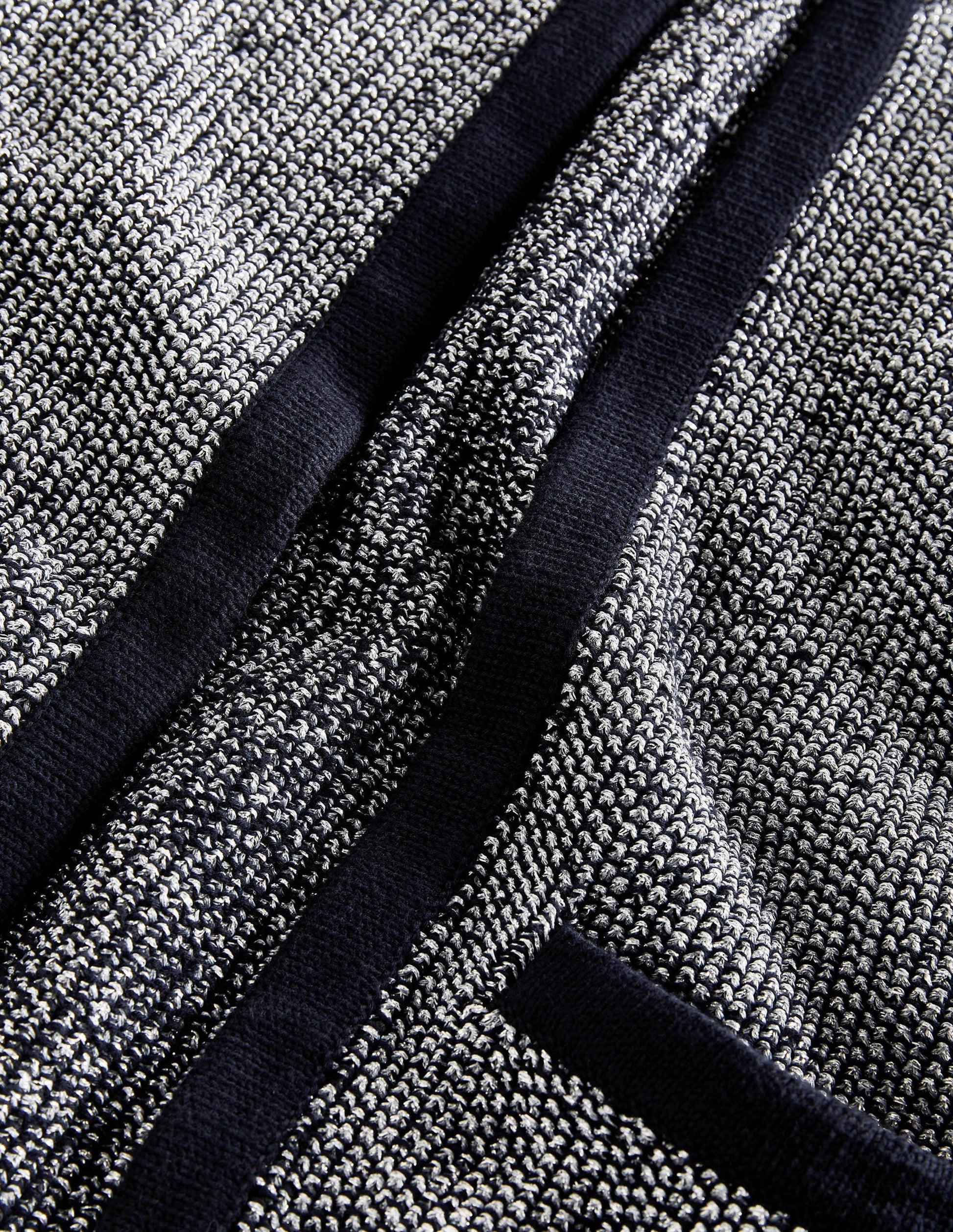 Gilet métallisé et rayé-Bleu marine, argenté métallisé-7