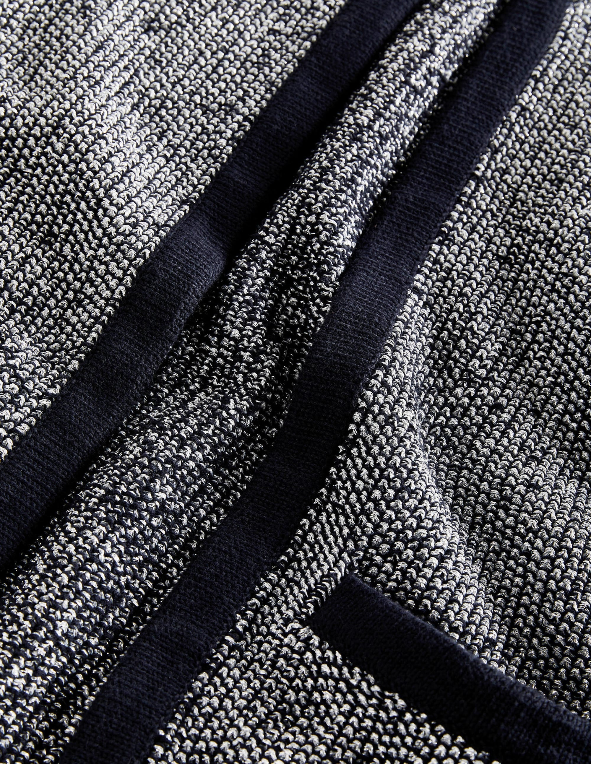 Gilet métallisé et rayé-Bleu marine, argenté métallisé - Image 7