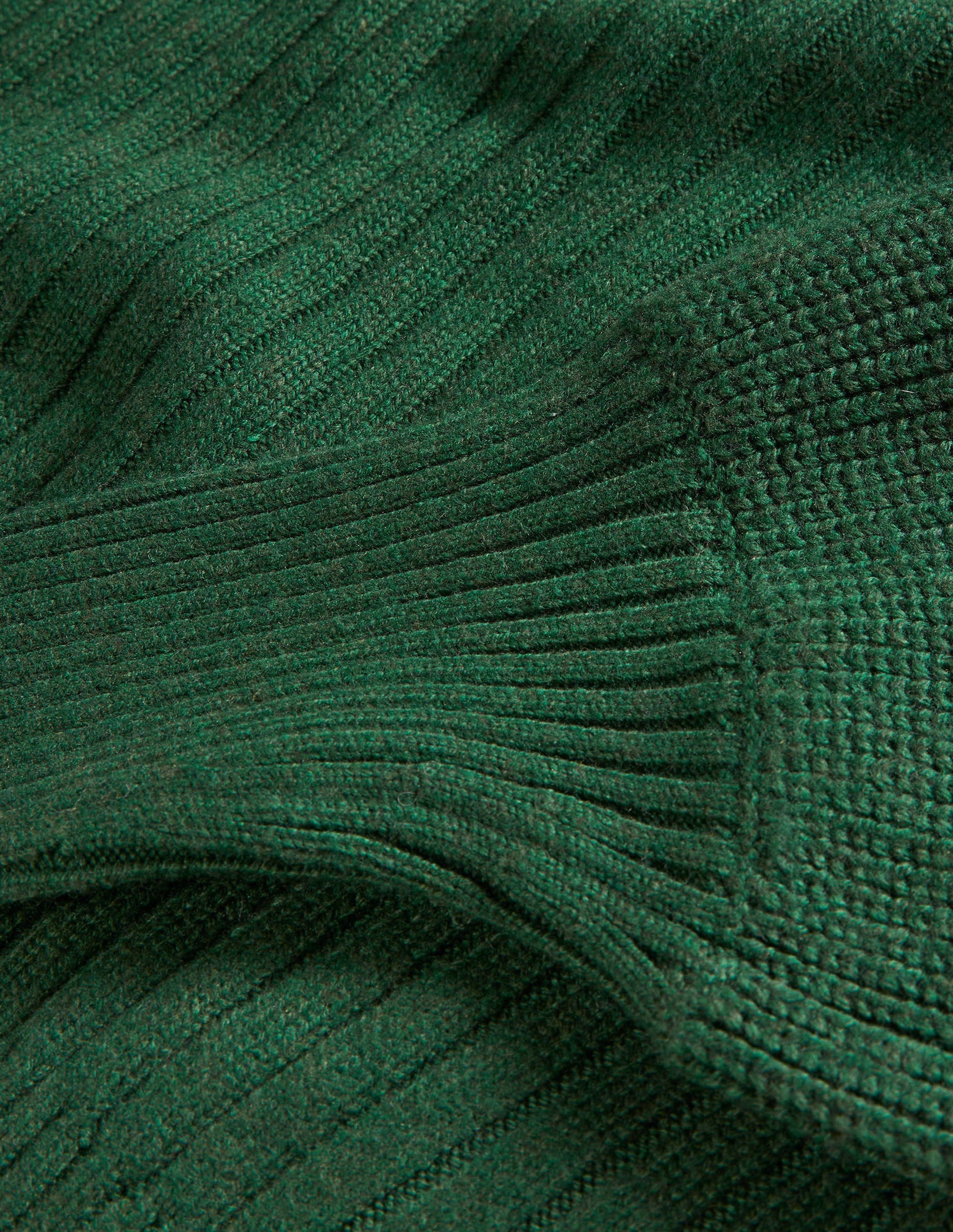 Pull manches blousantes avec encolure en cœur-Vert chasseur-7