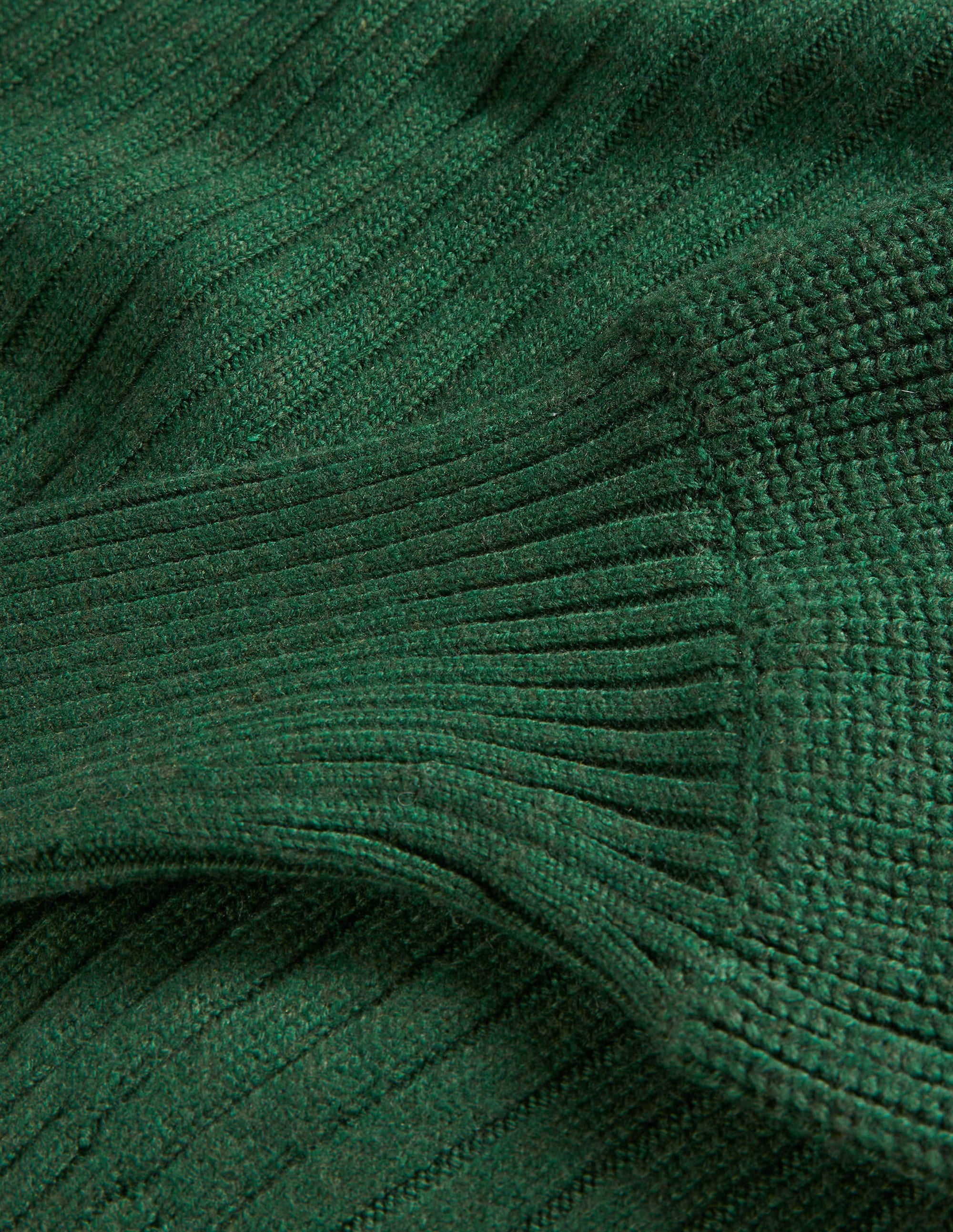 Pull manches blousantes avec encolure en cœur-Vert chasseur - Image 7
