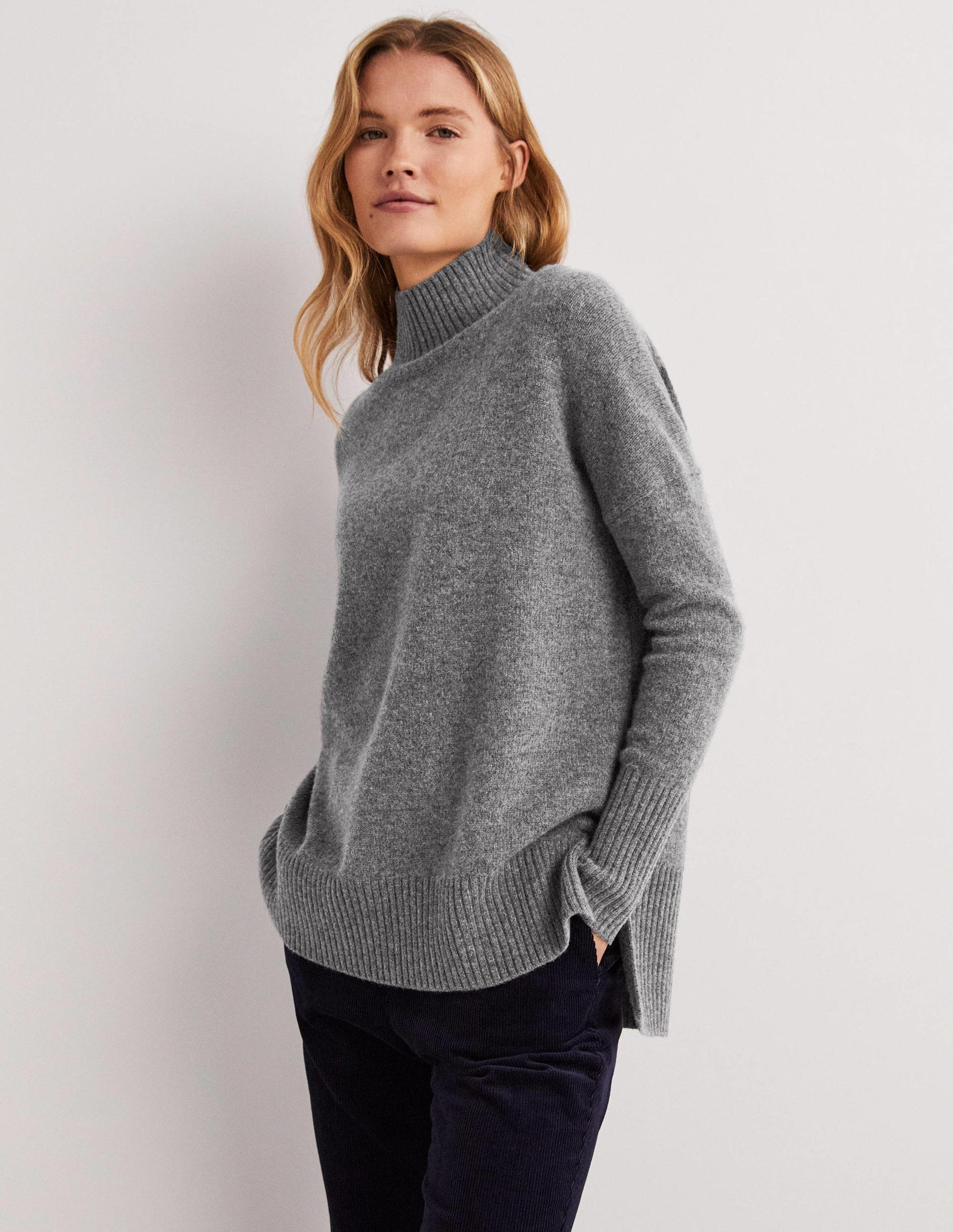 Jessica Oversize-Pullover-Helles Anthrazit Melange-1