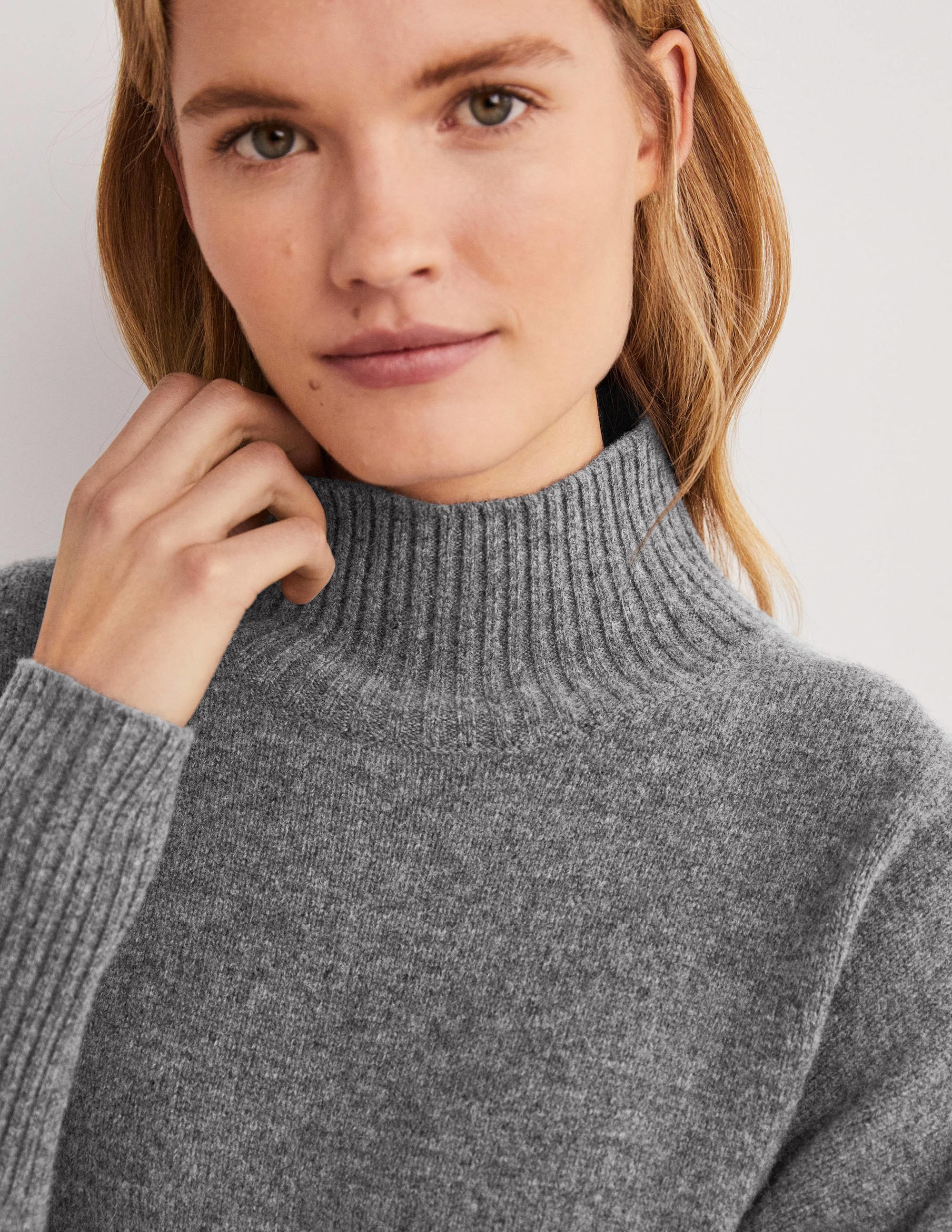 Jessica Oversize-Pullover-Helles Anthrazit Melange - Image 2