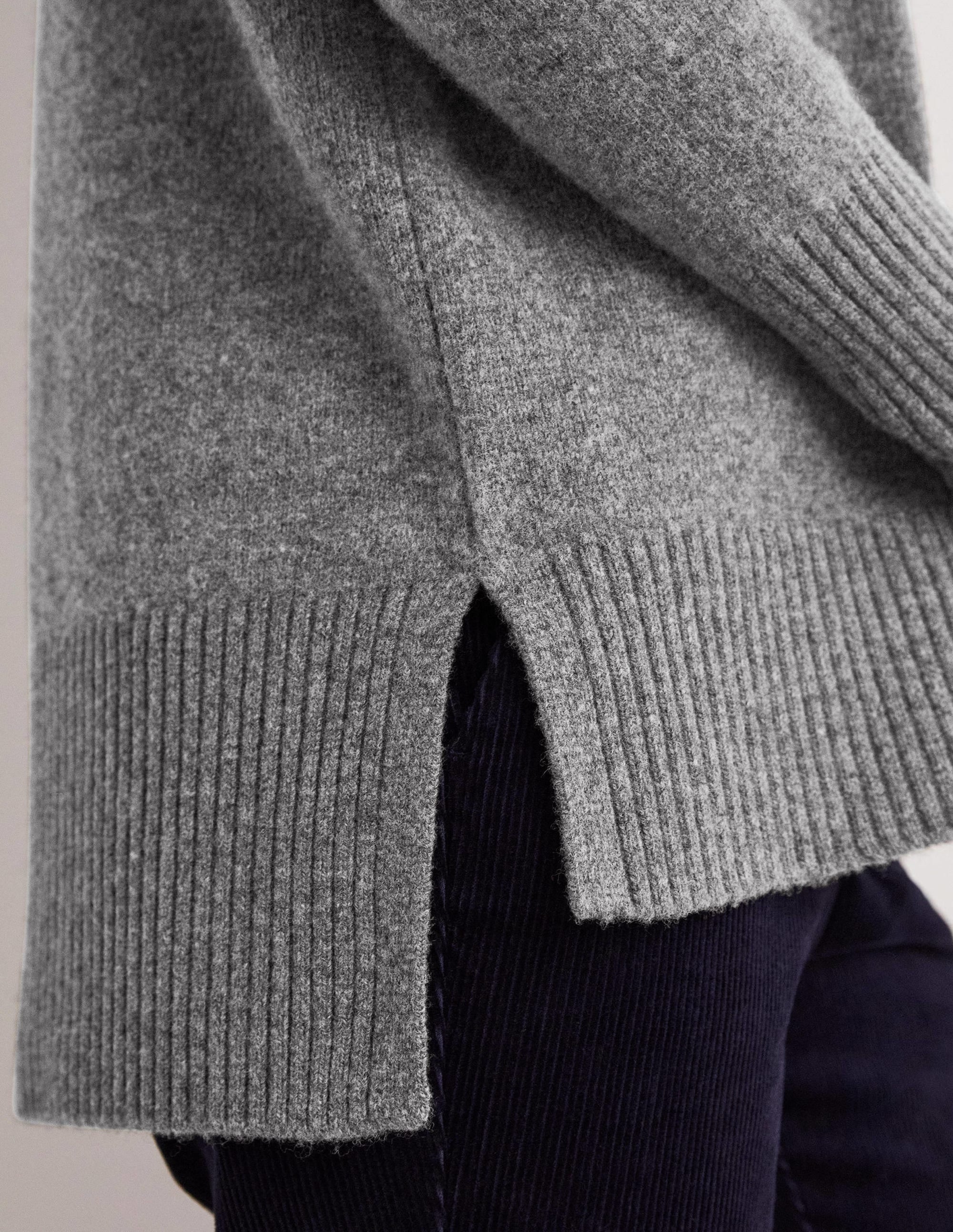 Jessica Oversize-Pullover-Helles Anthrazit Melange - Image 4