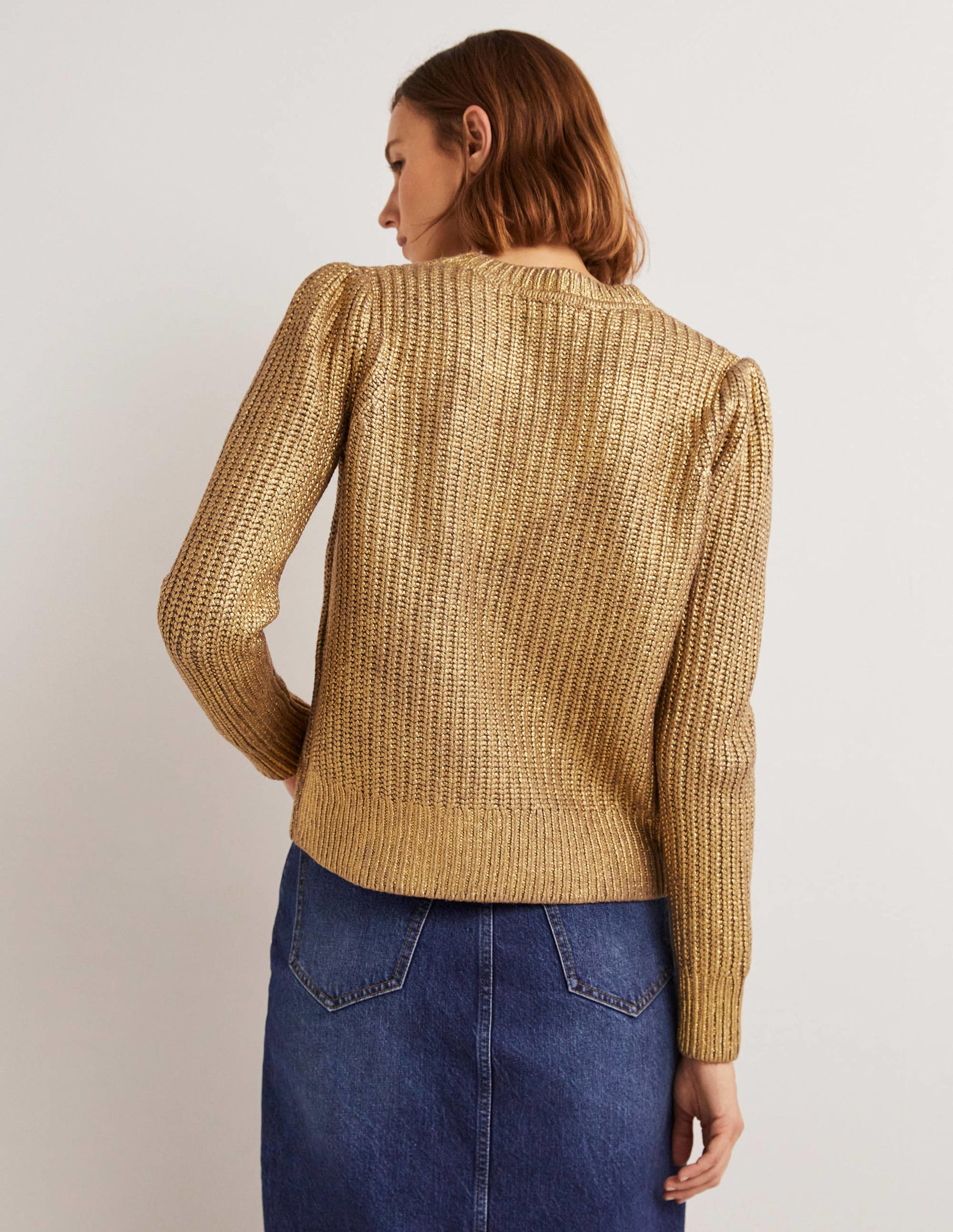 Goldener Rippstrickpullover-Goldfolie-3