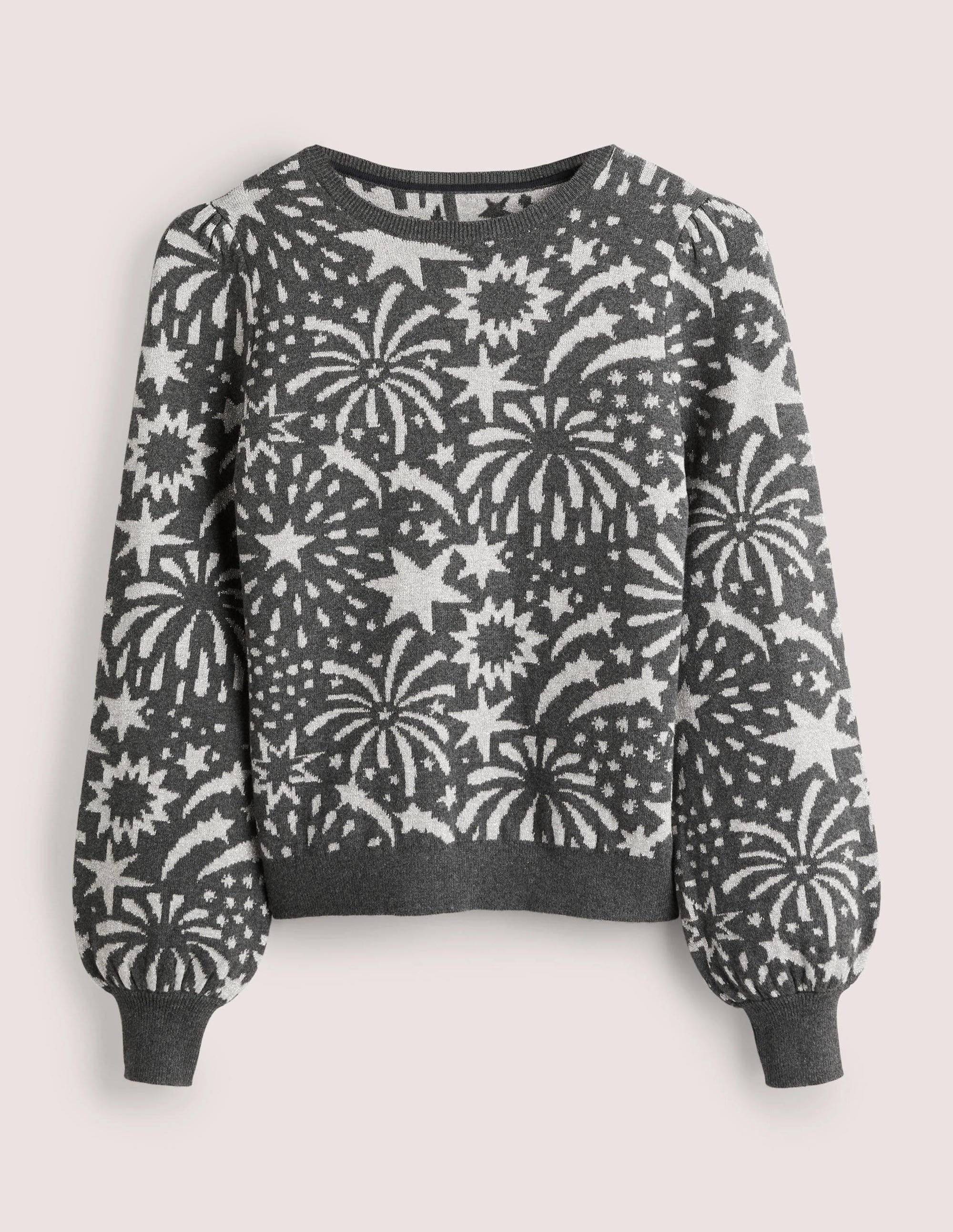 Jacquard-Pullover mit Feuerwerkmuster-Anthrazit, Blumenfeuerwerk - Image 5