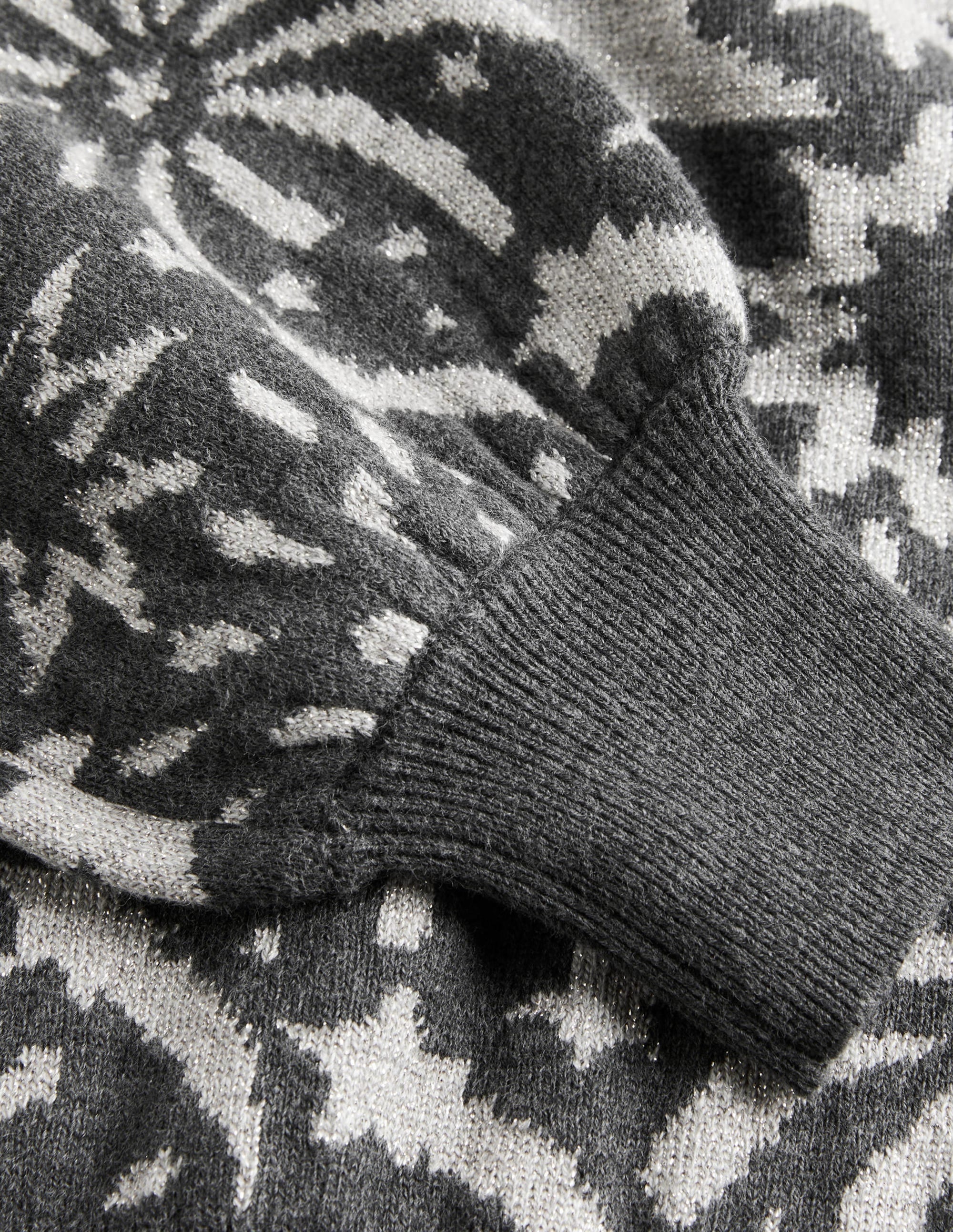 Jacquard-Pullover mit Feuerwerkmuster-Anthrazit, Blumenfeuerwerk - Image 6