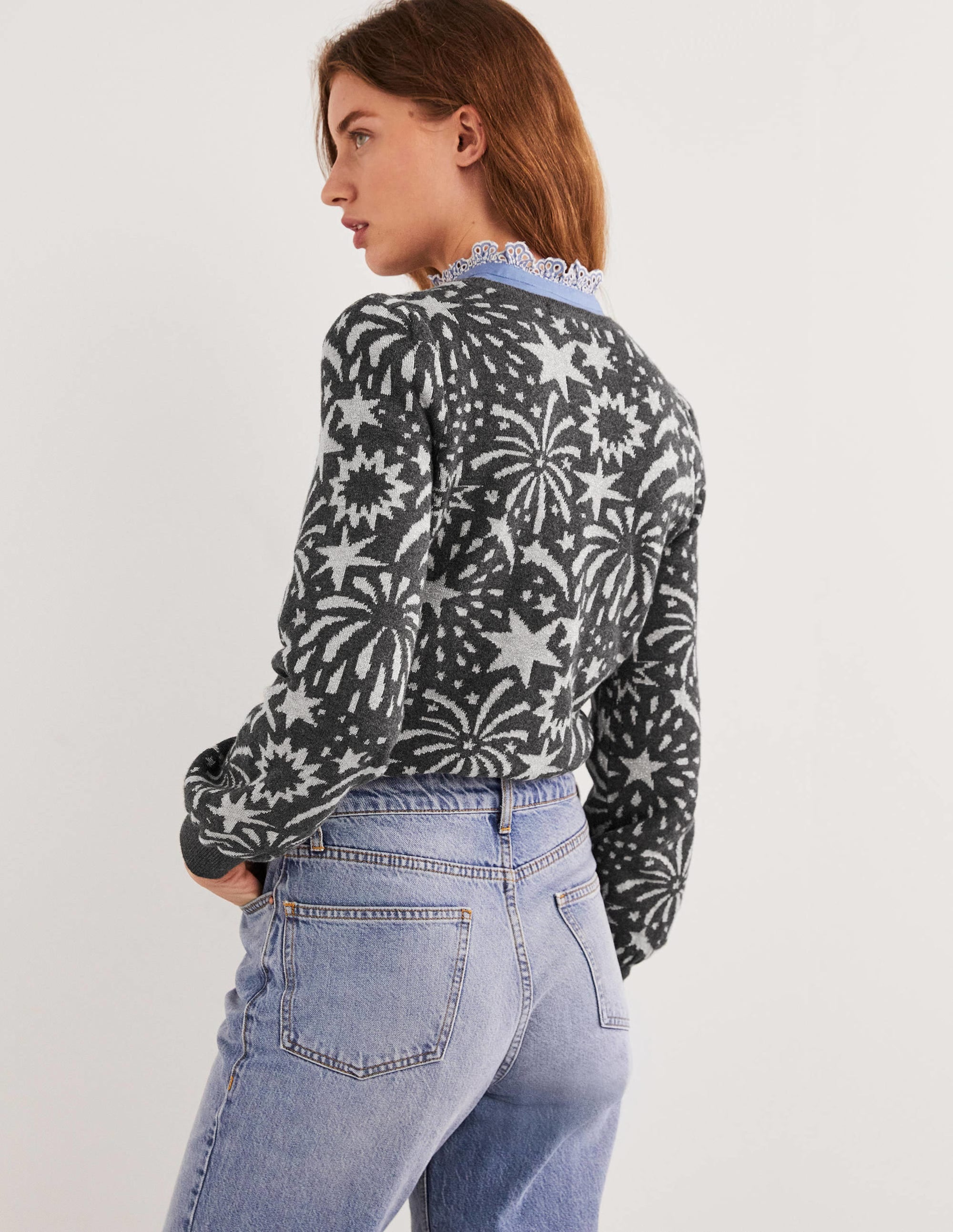 Jacquard-Pullover mit Feuerwerkmuster-Anthrazit, Blumenfeuerwerk - Image 3