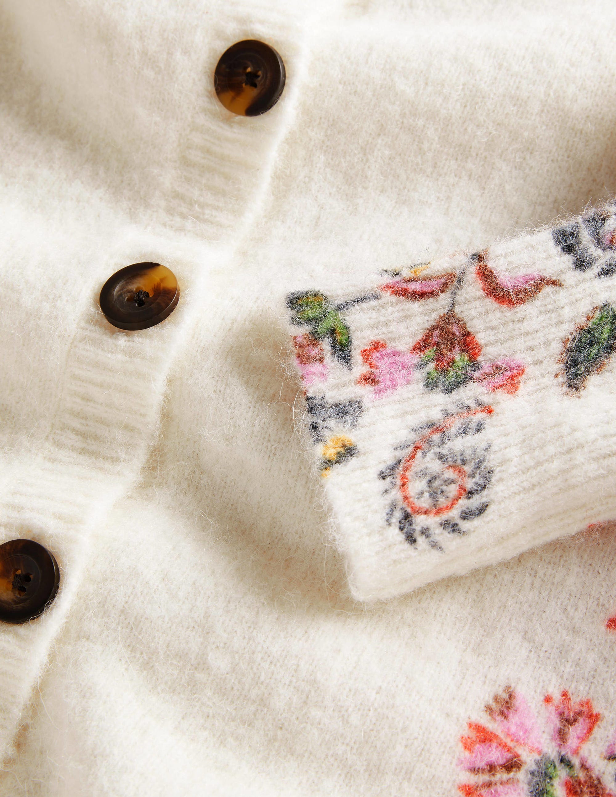 Gilet duveteux imprimé-Ivoire, motif Blossom Pomme - Image 9