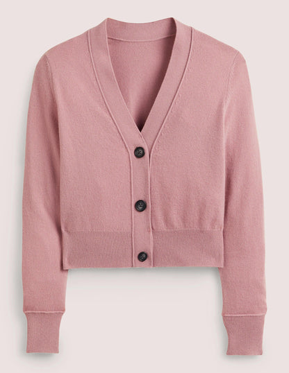 Kaschmircardigan mit V-Ausschnitt-Kühles Violett-5